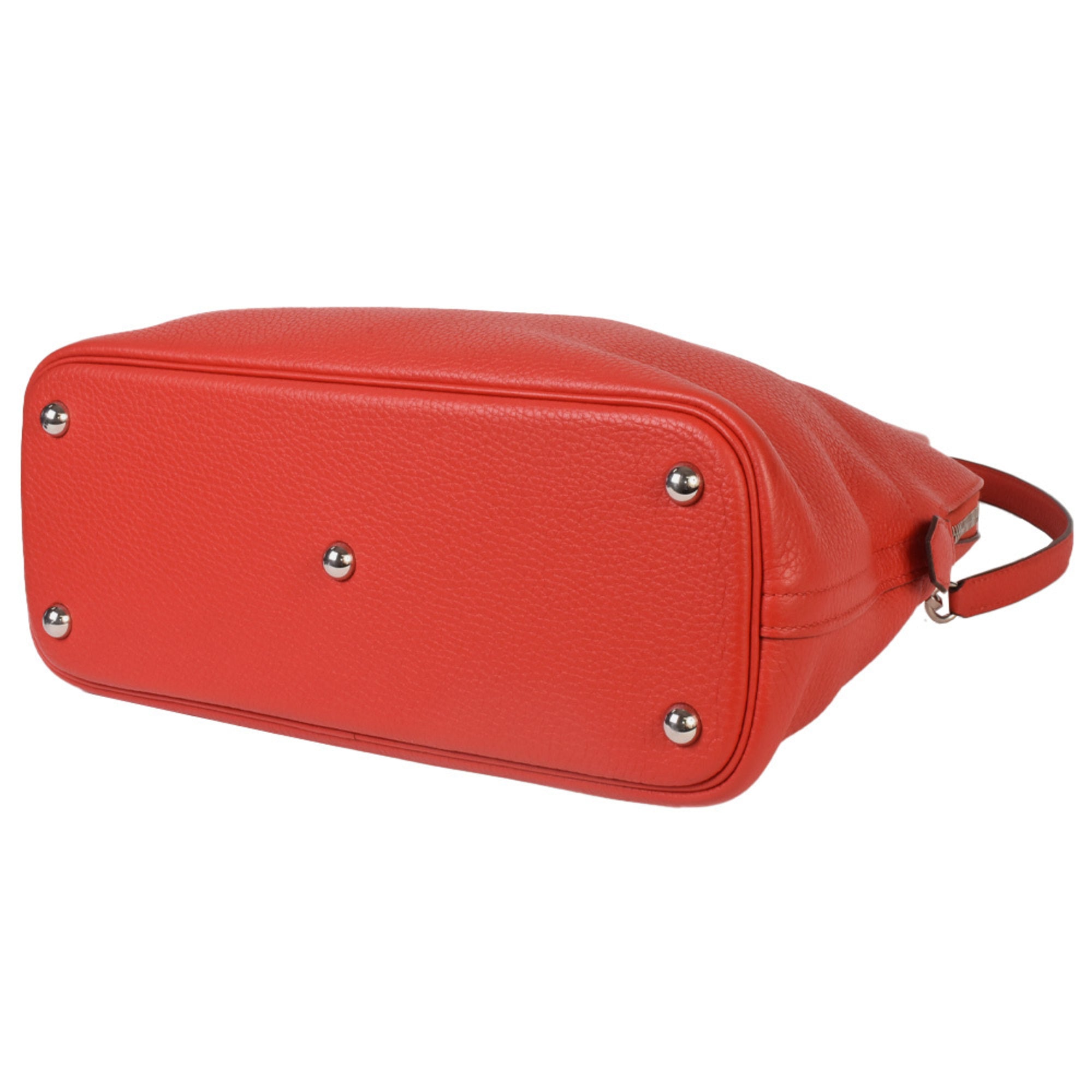 Hermes Bolide Red Color Taurillon Clemence Leather Handbag (Pre-Owned)