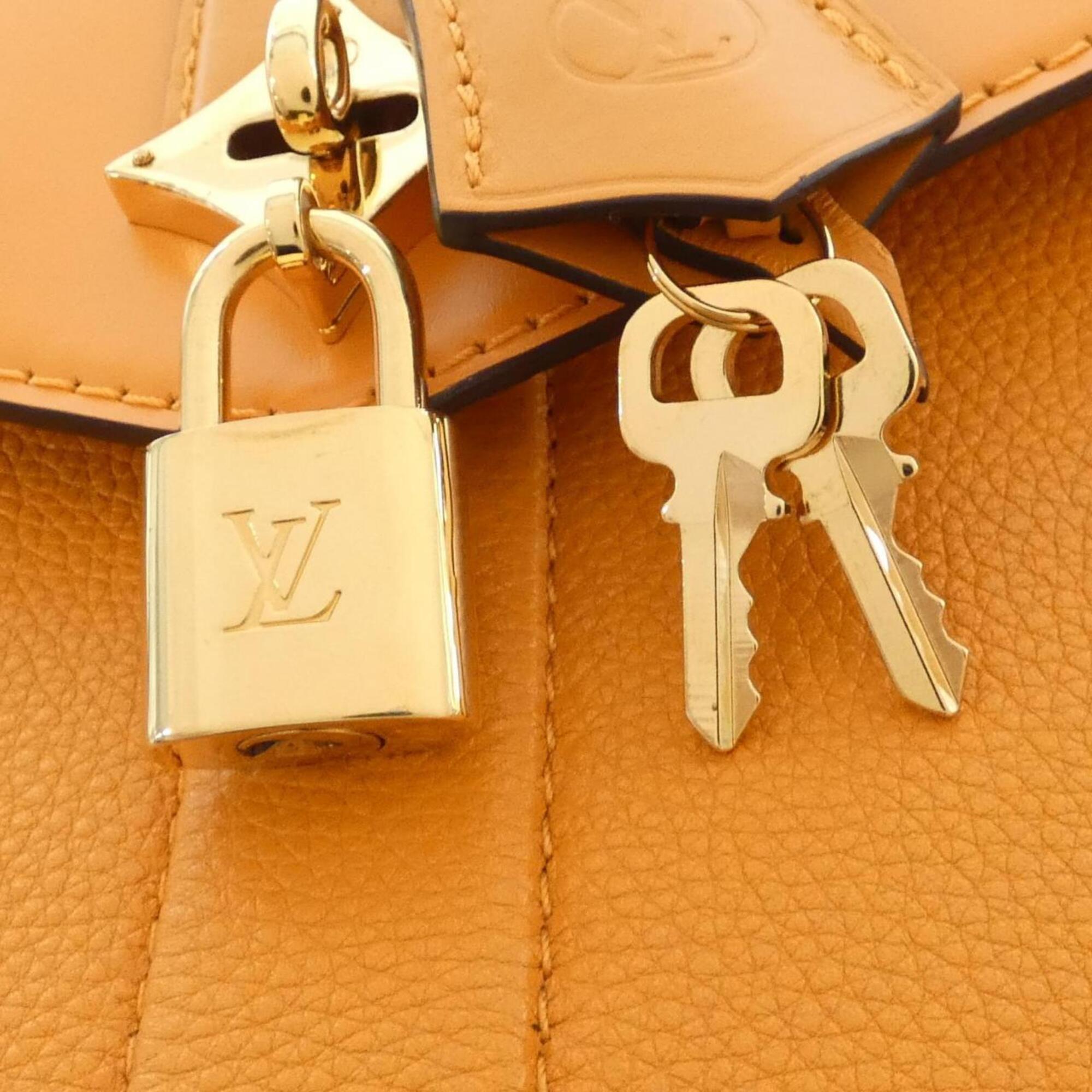 Louis Vuitton Orange Leather Handbag (Pre-Owned)