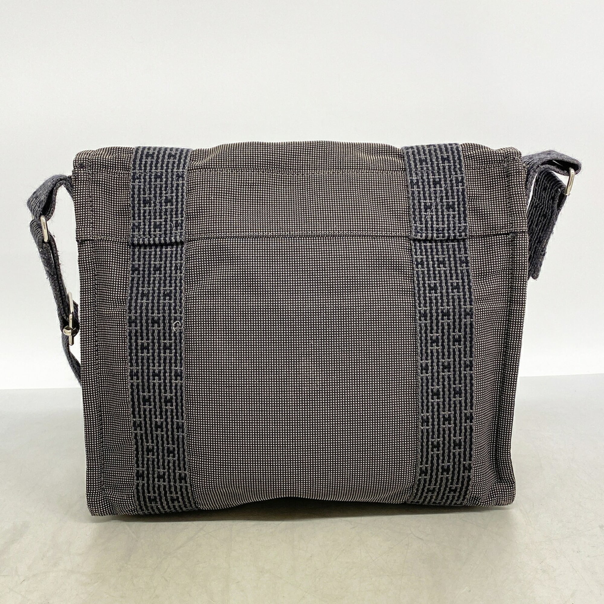 Hermes Gray Nylon Shoulder Bag (Pre-Owned)