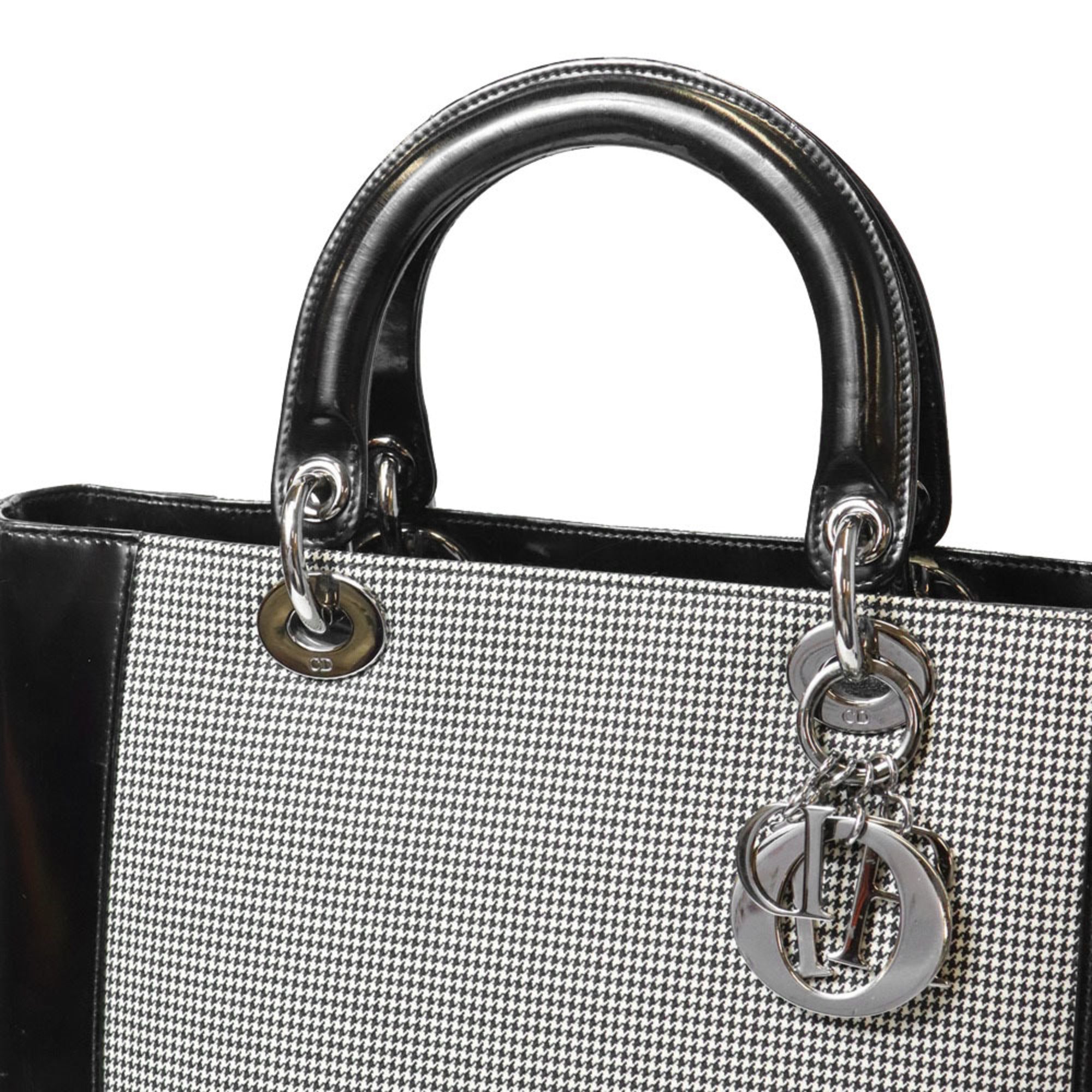 Christian Dior Black Canvas Leather Handbag (Pre-Owned)