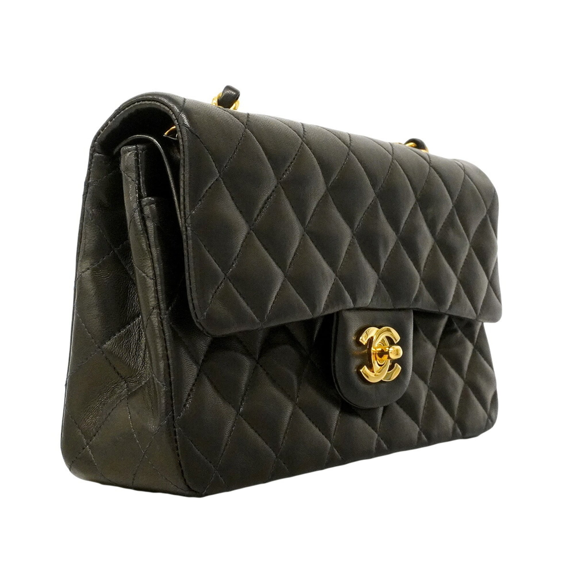 Chanel Black Leather Shoulder Bag (Pre-Owned)