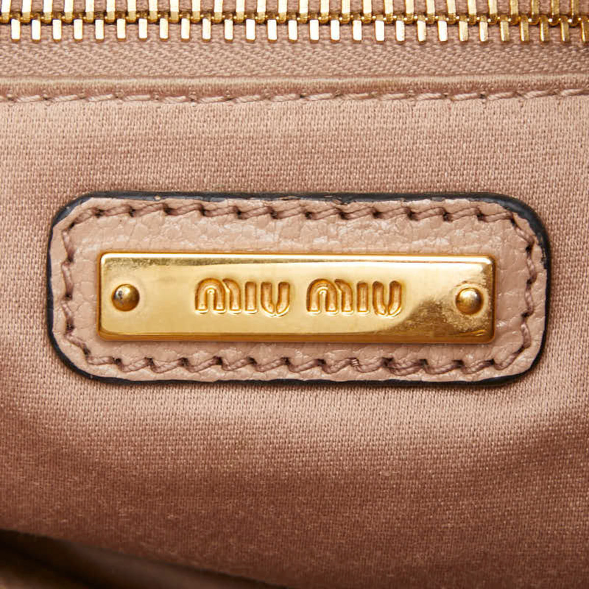 Miu Miu Pink Beige Leather Handbag (Pre-Owned)