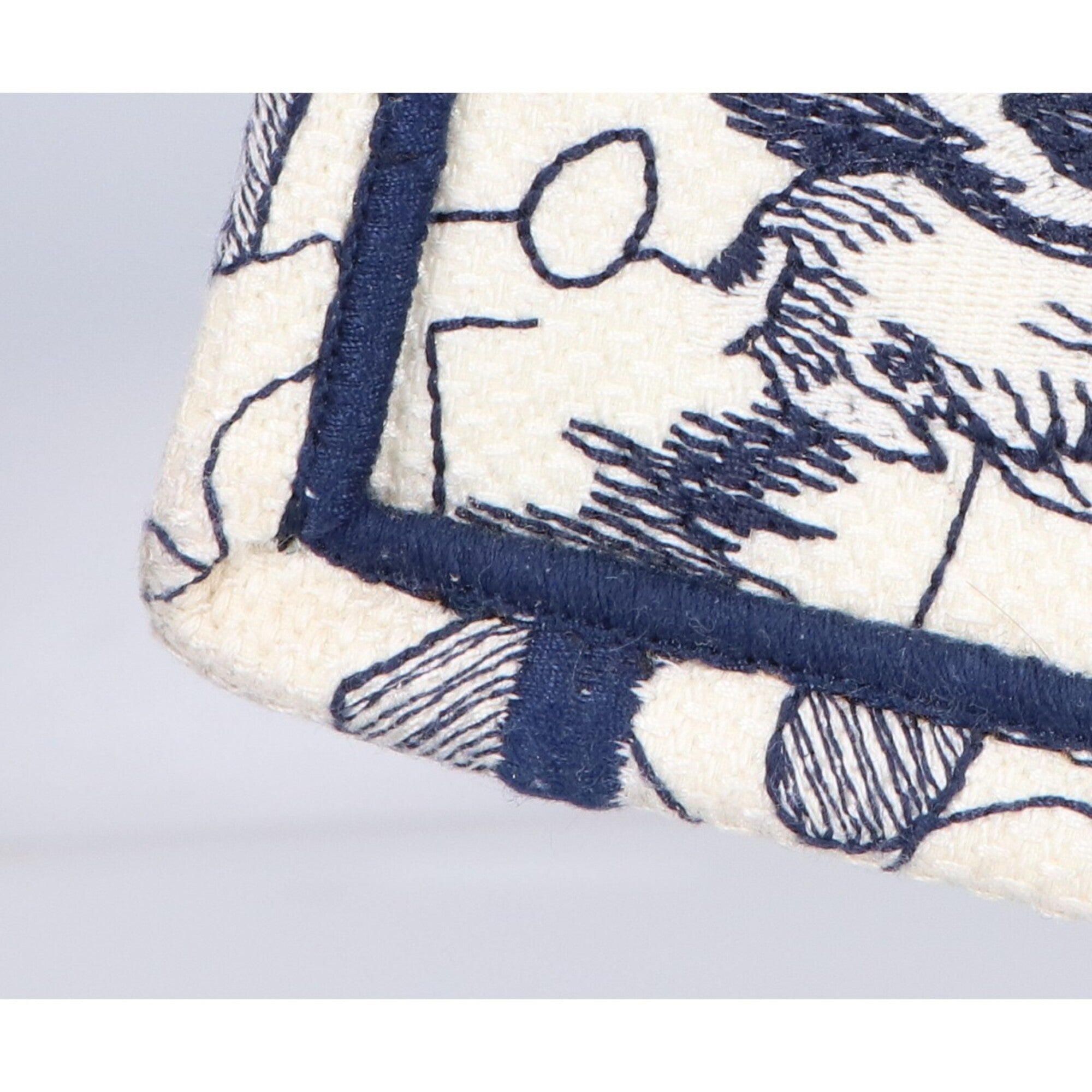 Christian Dior Navy White Canvas Tote Bag (Pre-Owned)