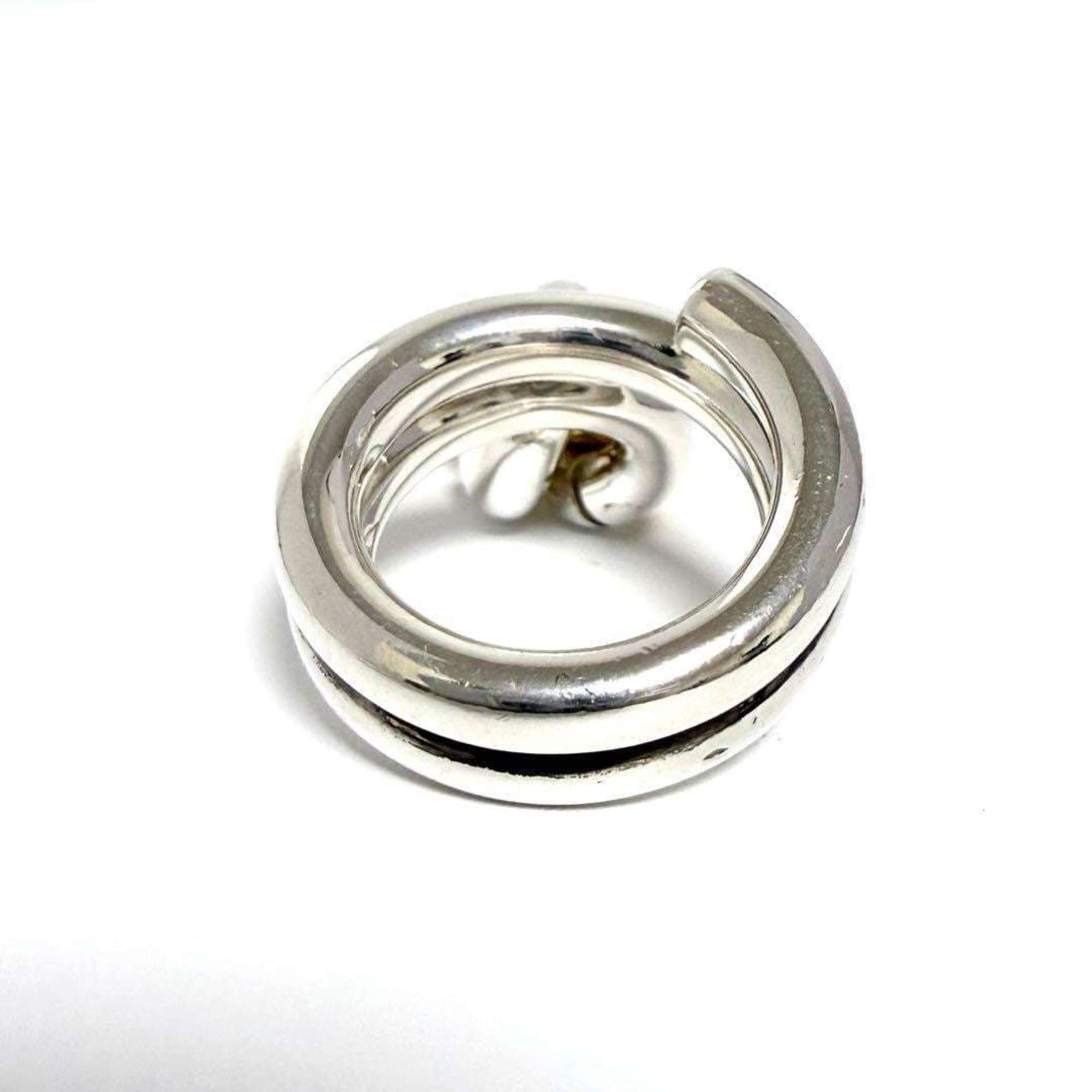 Bottega Veneta Silver 925 Band Ring (Pre-Owned)