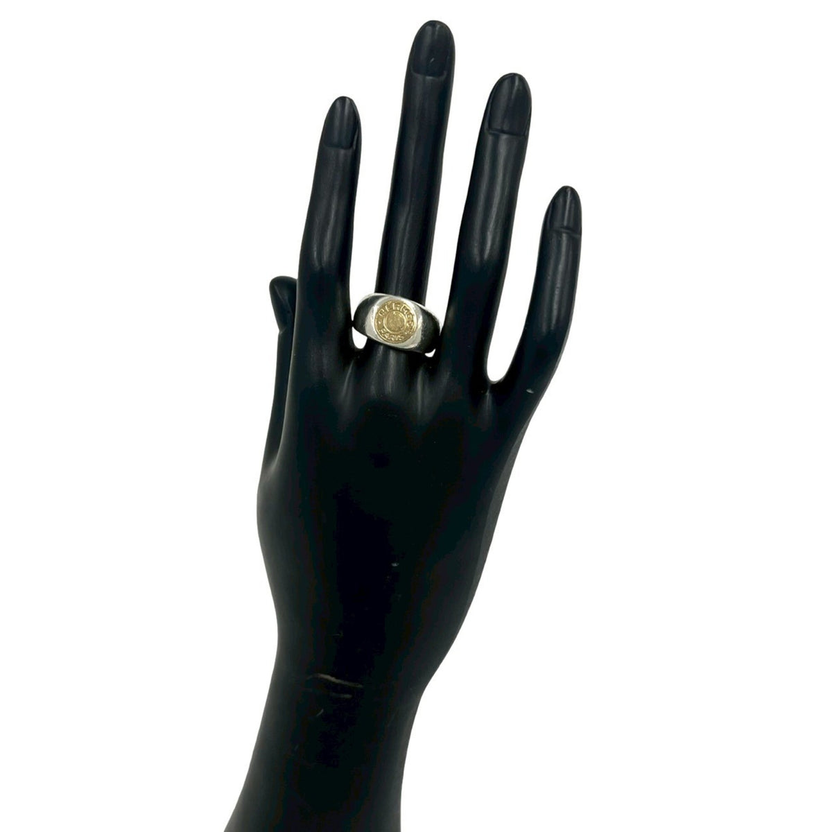 Hermes Gold Silver Yellow Gold (18K) Silver 925 Band Ring (Pre-Owned)