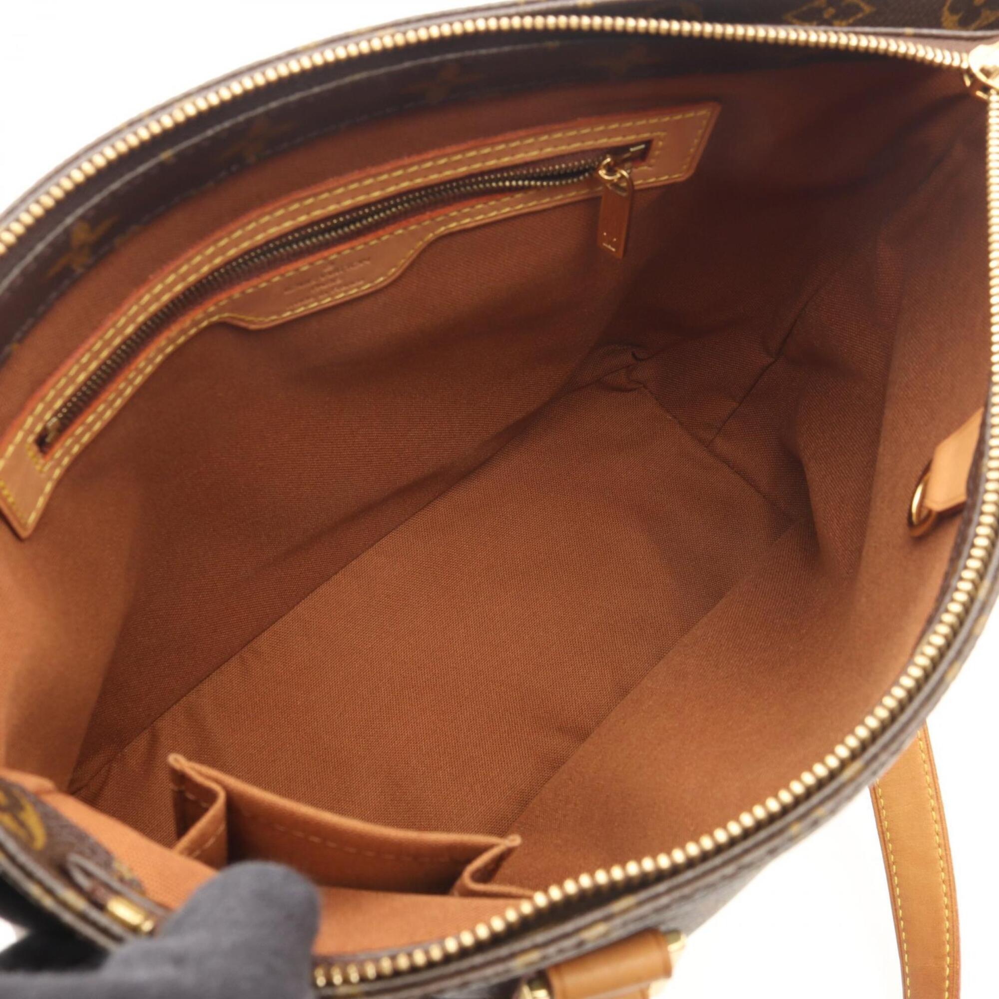 Louis Vuitton Brown Monogram Coated Canvas Leather Handbag Shoulder Bag (Pre-Owned)