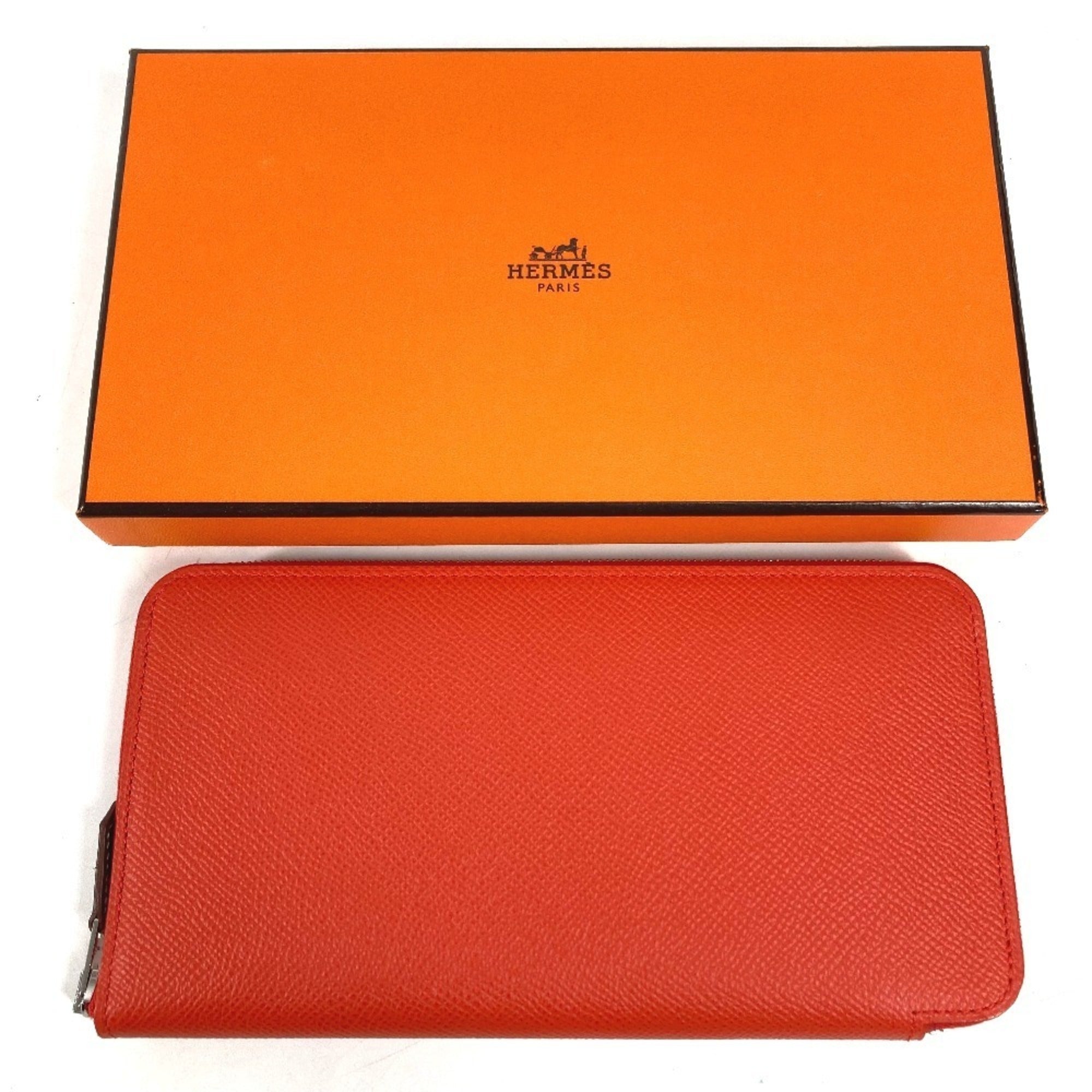 Hermes Capucine Orange Epsom Leather Long Wallet (Bi-Fold) (Pre-Owned)