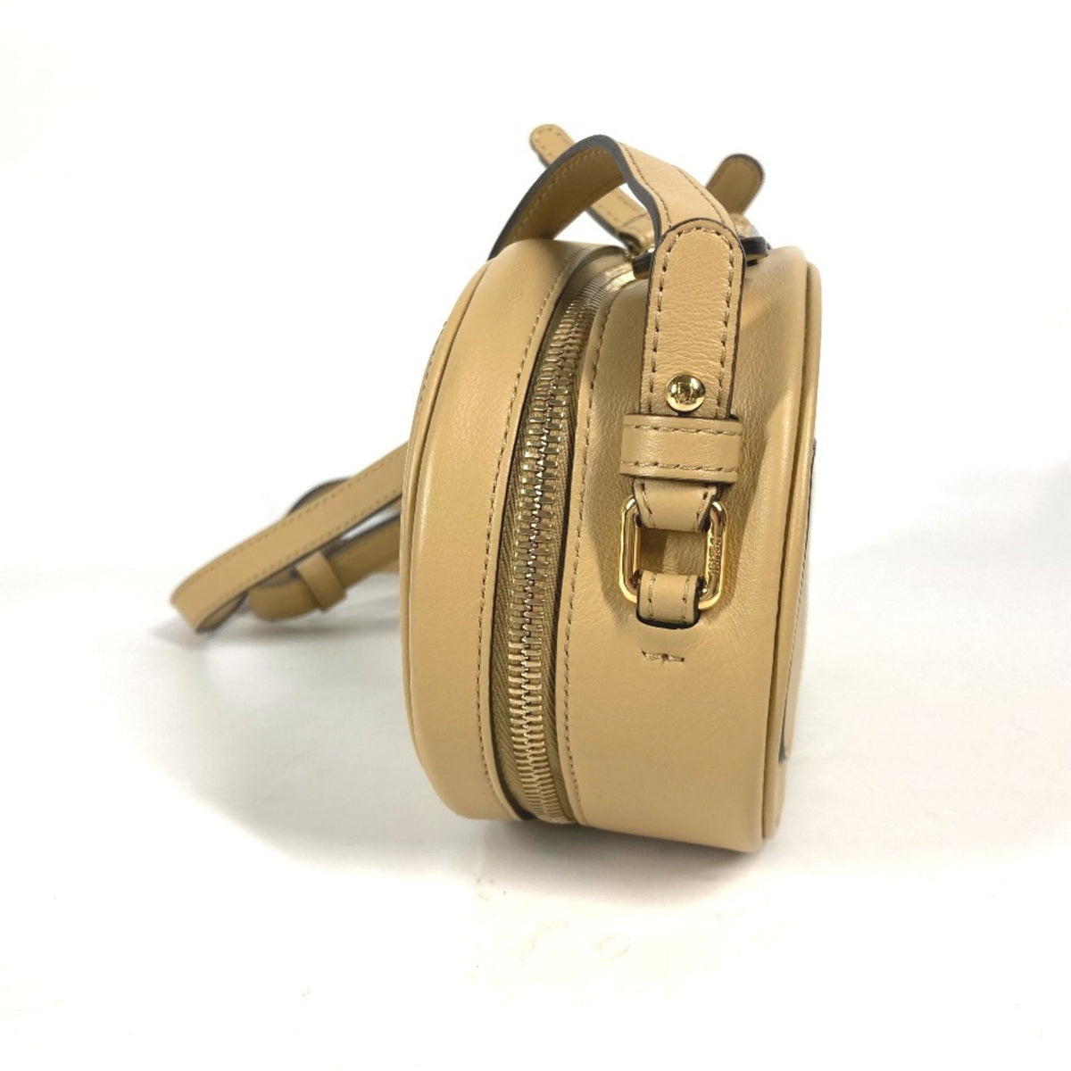 Fendi Beige Leather Handbag Shoulder Bag (Pre-Owned)