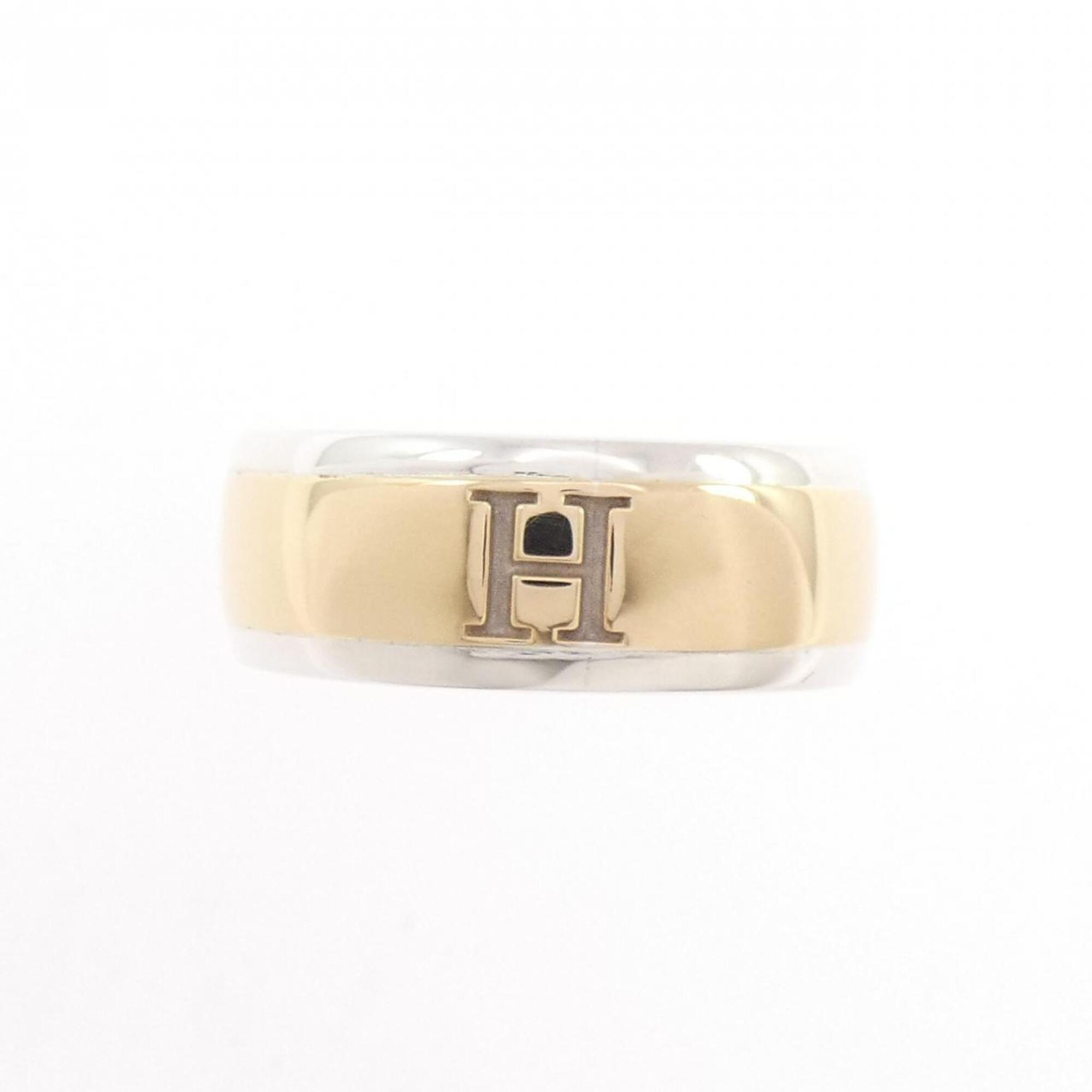 Hermes Yellow Gold (18K) Silver 925 Band Ring (Pre-Owned)