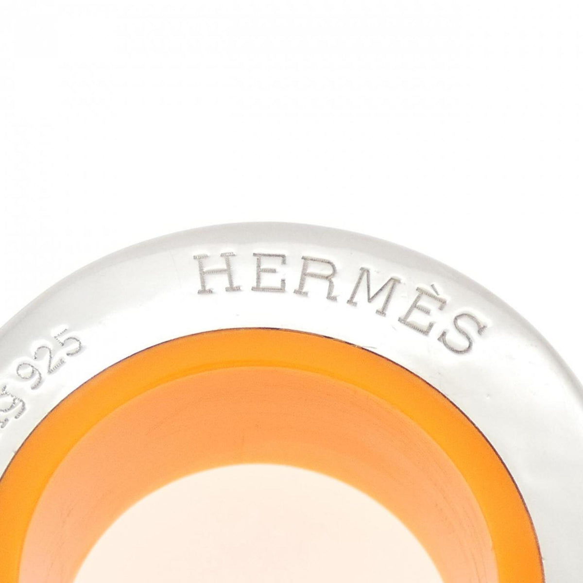 Hermes Silver Silver 925 Band Ring (Pre-Owned)