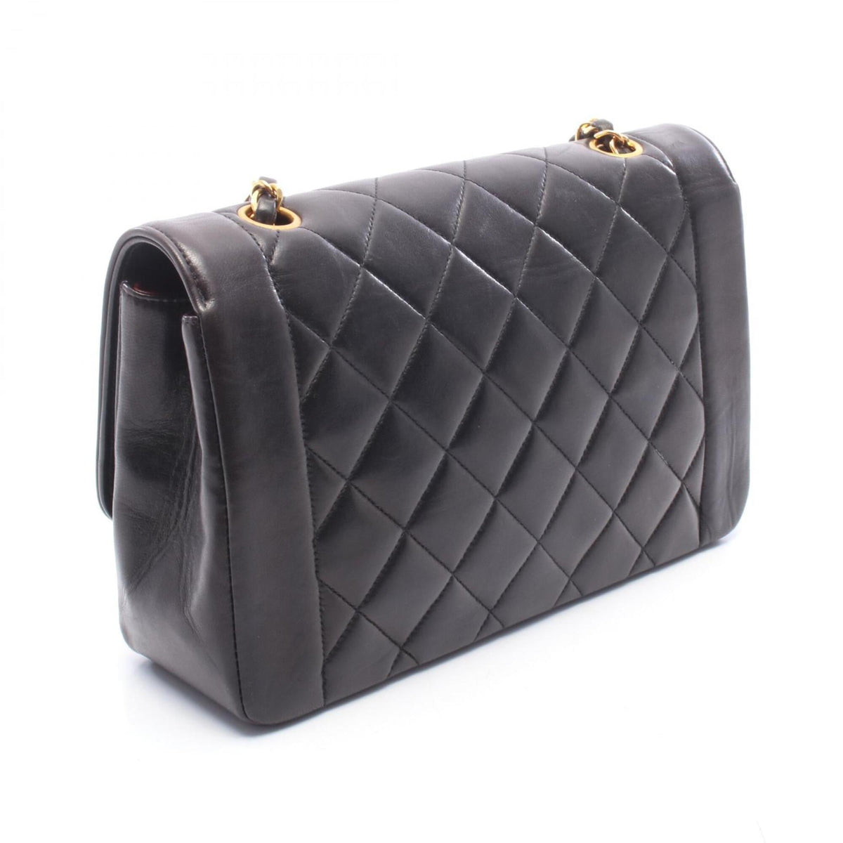 Chanel Black Leather Handbag Shoulder Bag (Pre-Owned)