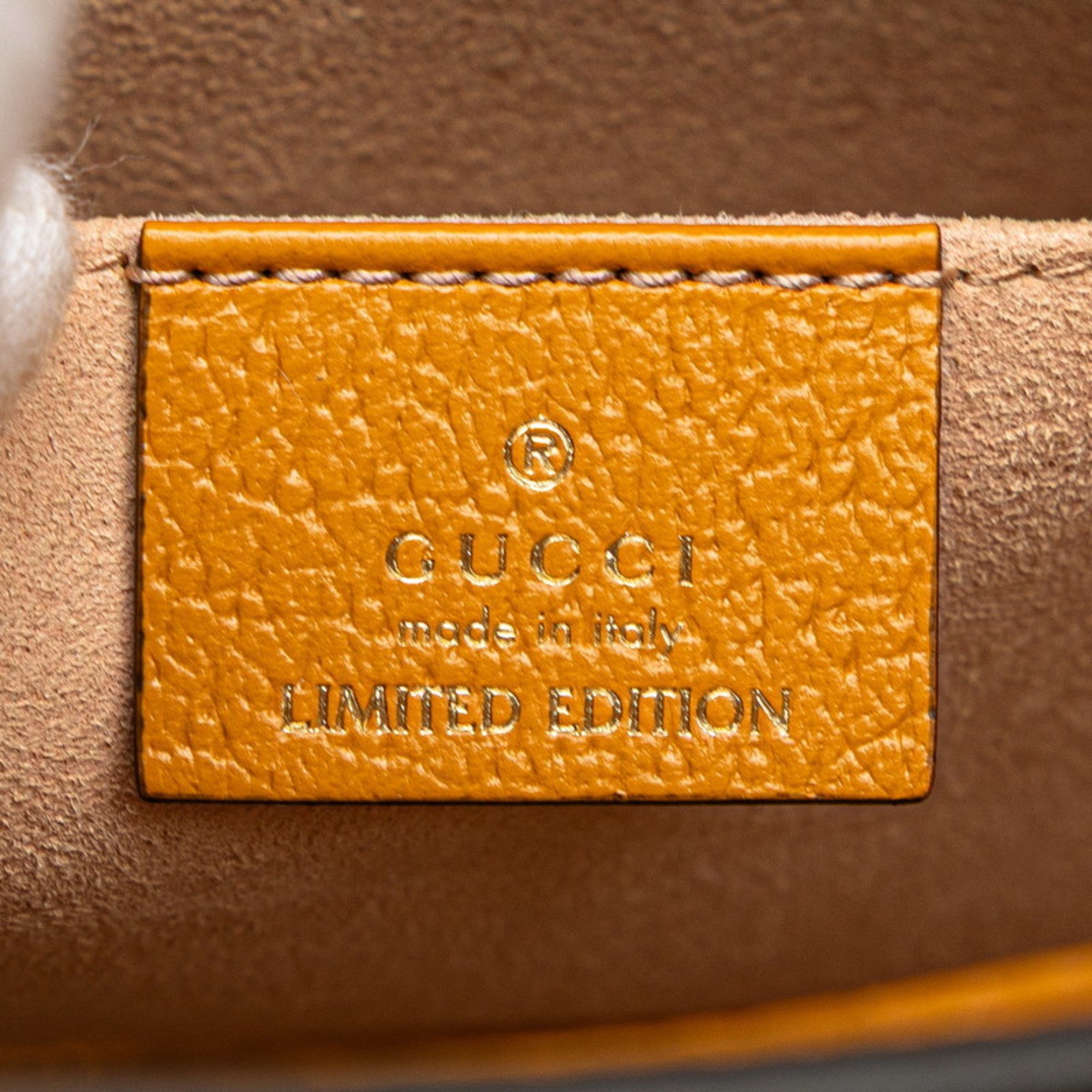 Gucci Beige Orange Pvc Leather Clutch Bag (Pre-Owned)