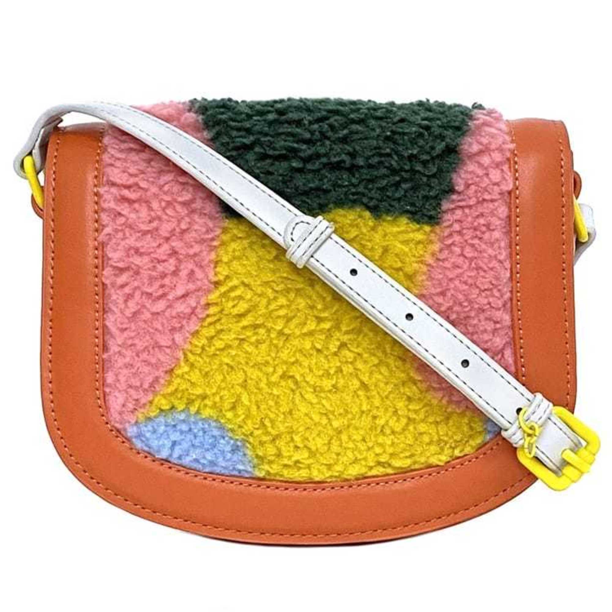 Stella Mccartney Multi-Color Orange Leather Shoulder Bag (Pre-Owned)