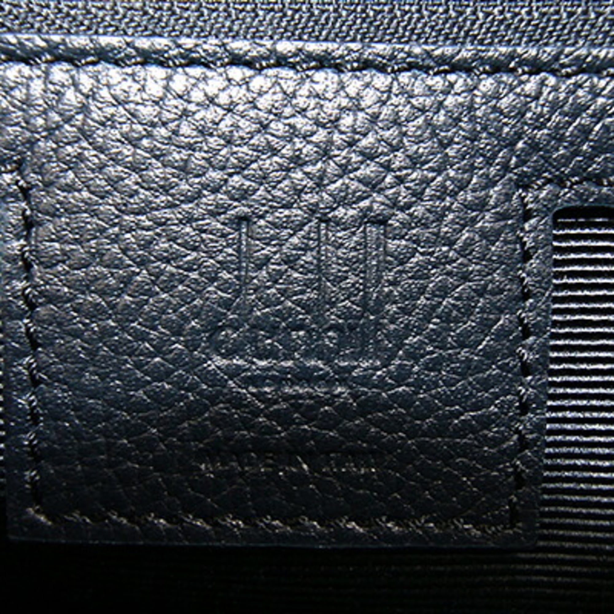 Dunhill Navy Leather Canvas Pochette Shoulder Bag (Pre-Owned)