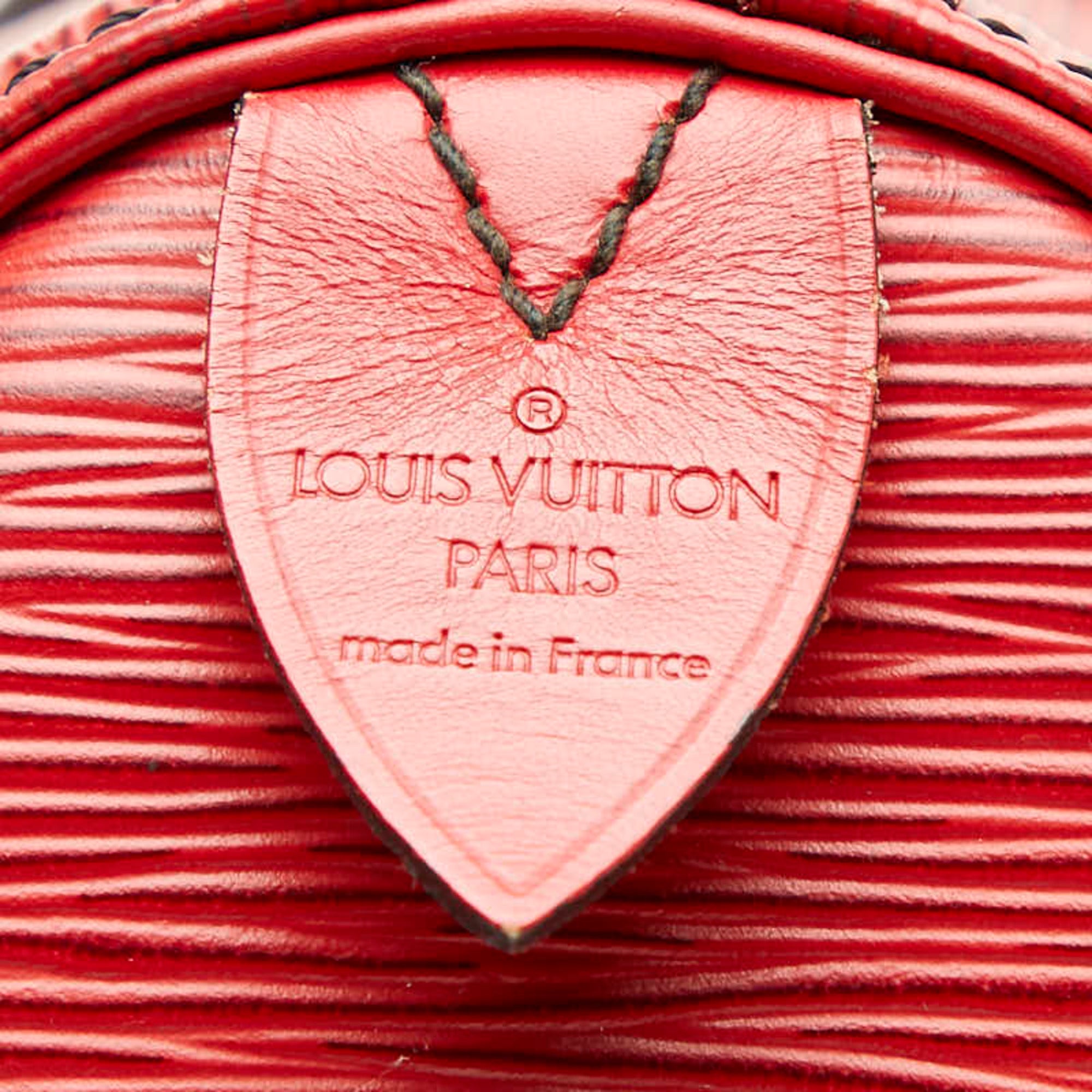 Louis Vuitton Epi Castilian Red Leather Boston Bag Handbag (Pre-Owned)