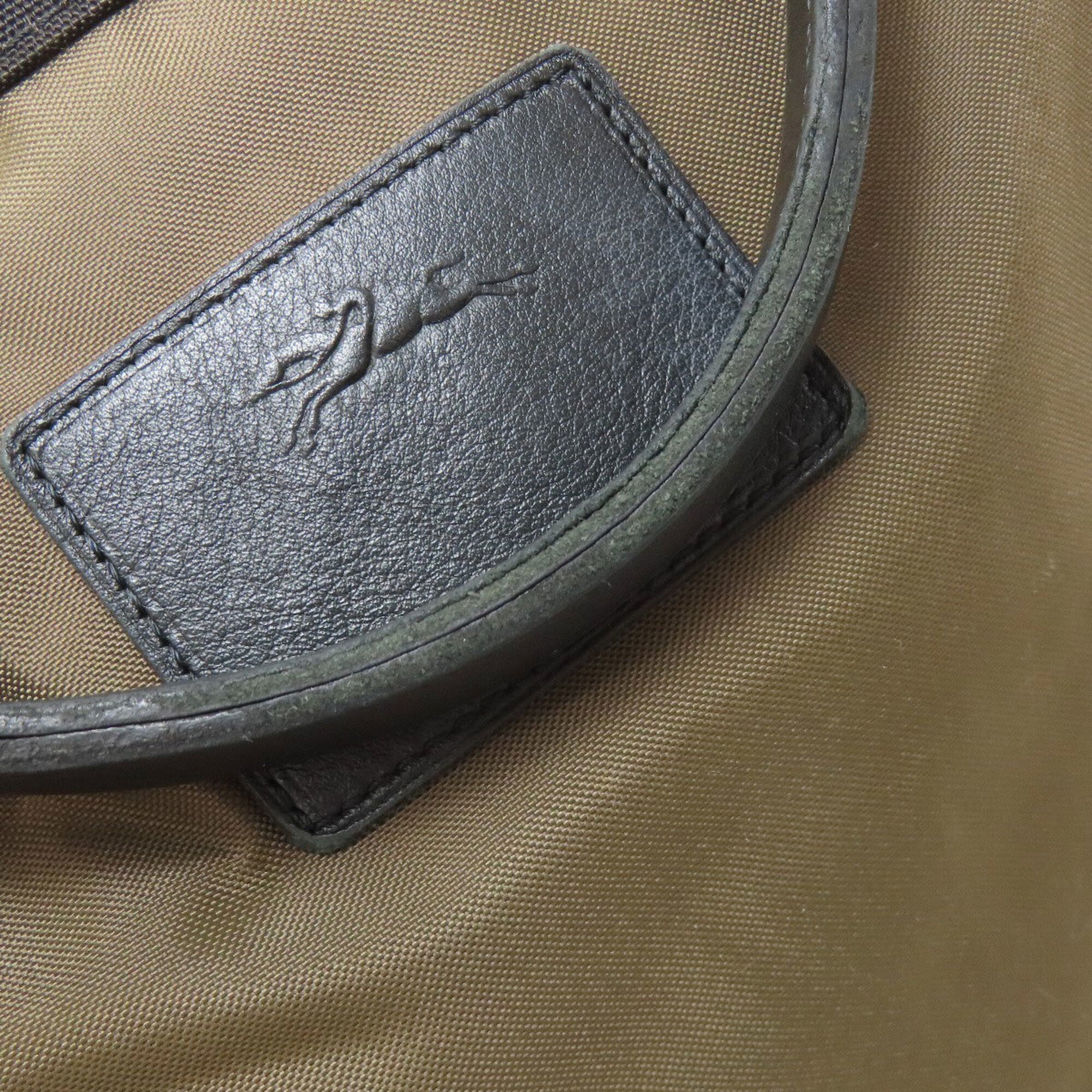 Longchamp Black Khaki Nylon Briefcase (Pre-Owned)