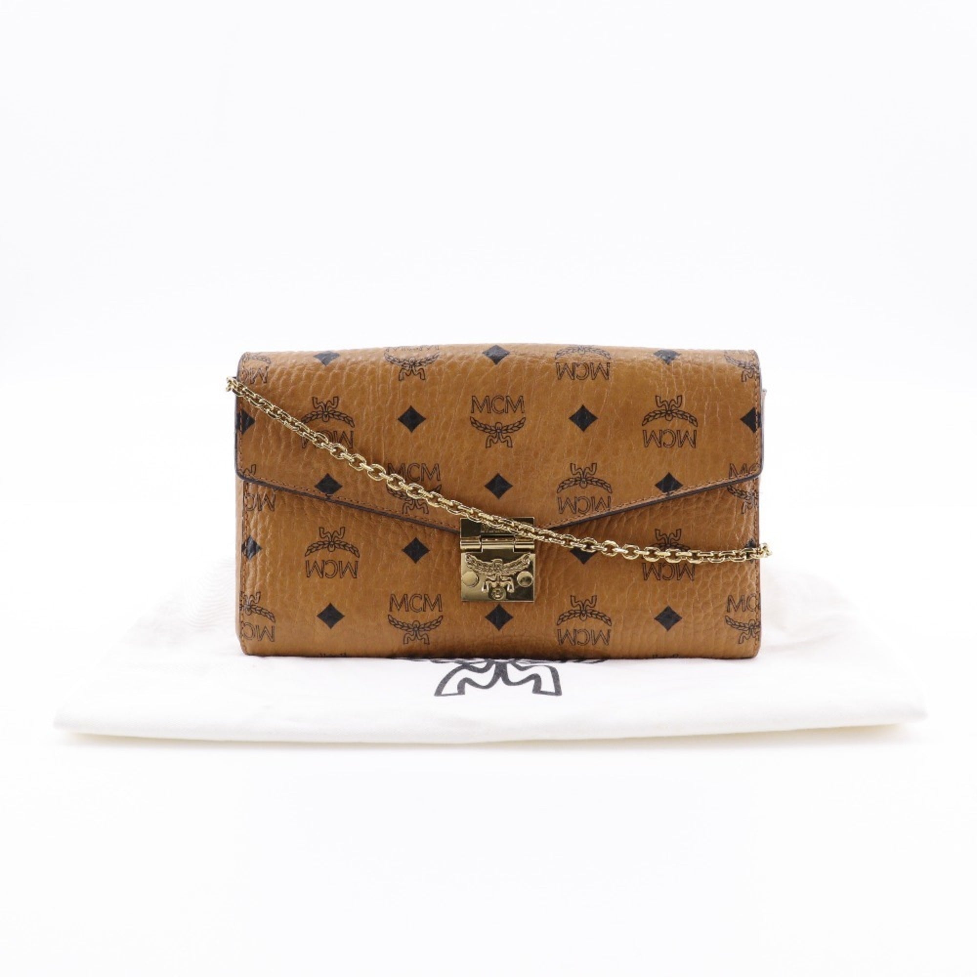 Mcm Brown Pvc Leather Shoulder Bag (Pre-Owned)