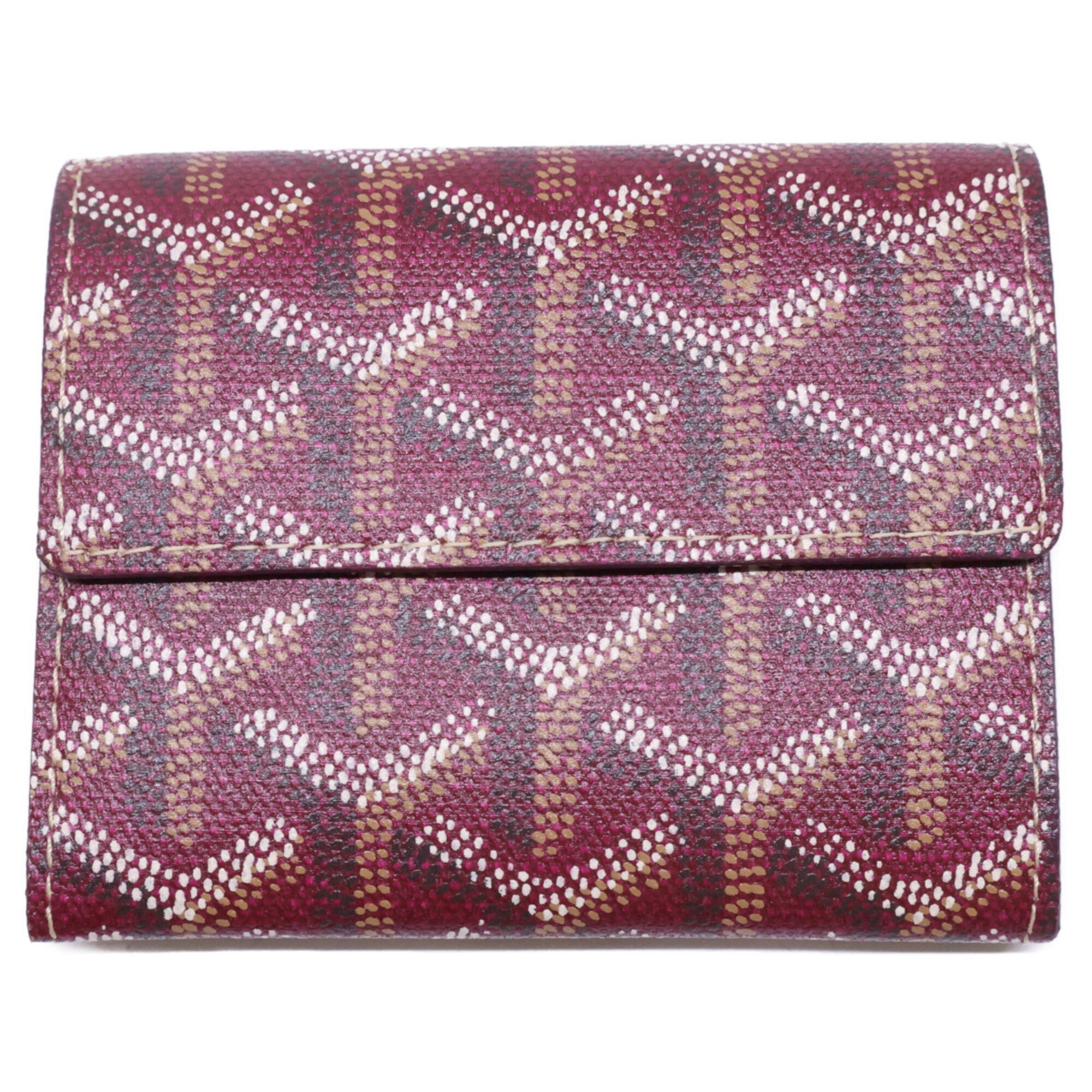 Goyard Burgundy Canvas Coin Purse/Coin Case (Pre-Owned)