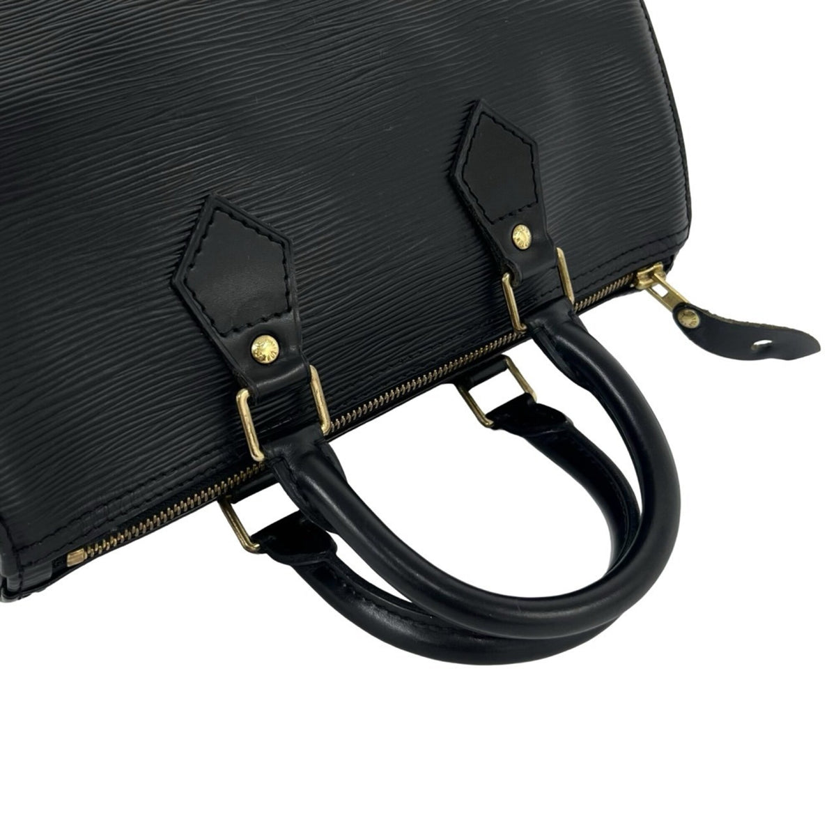 Louis Vuitton Black Leather Boston Bag Handbag (Pre-Owned)