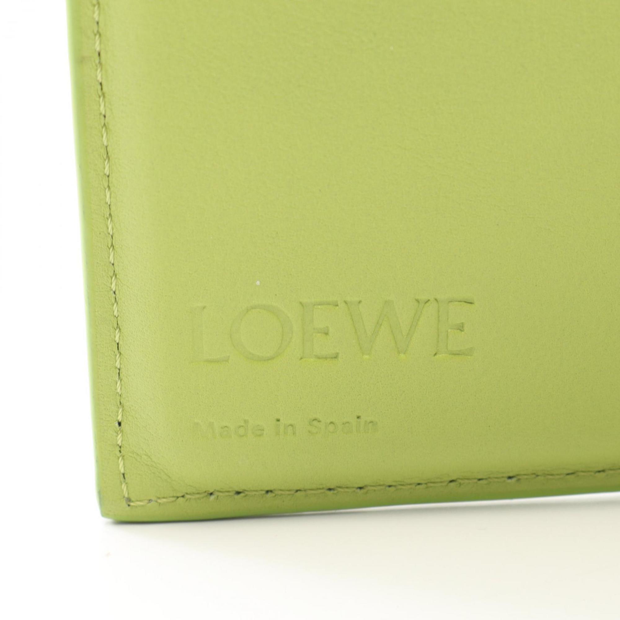 Loewe Green Leather Wallet (Tri-Fold) (Pre-Owned)