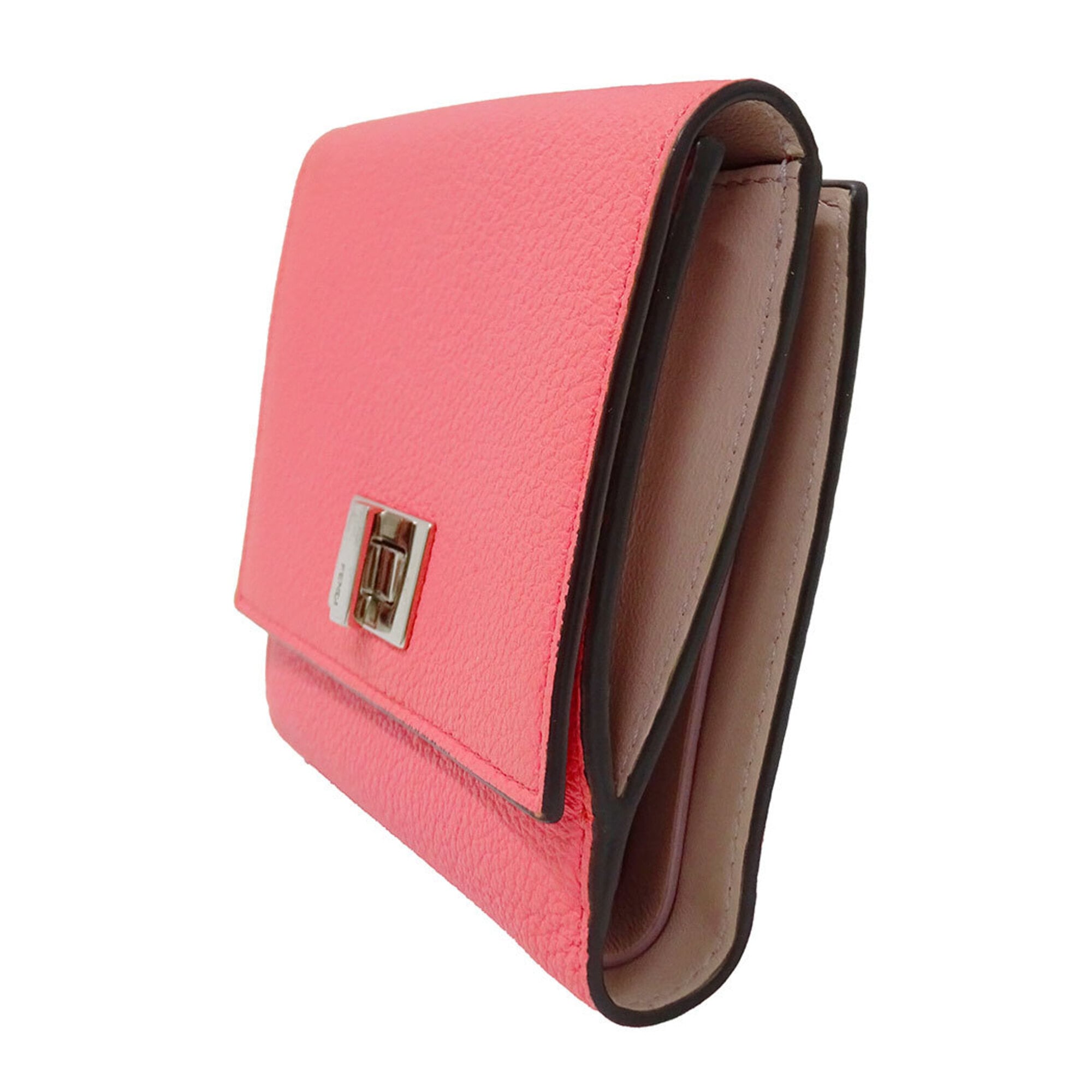 Fendi Pink Leather Wallet (Bi-Fold) (Pre-Owned)