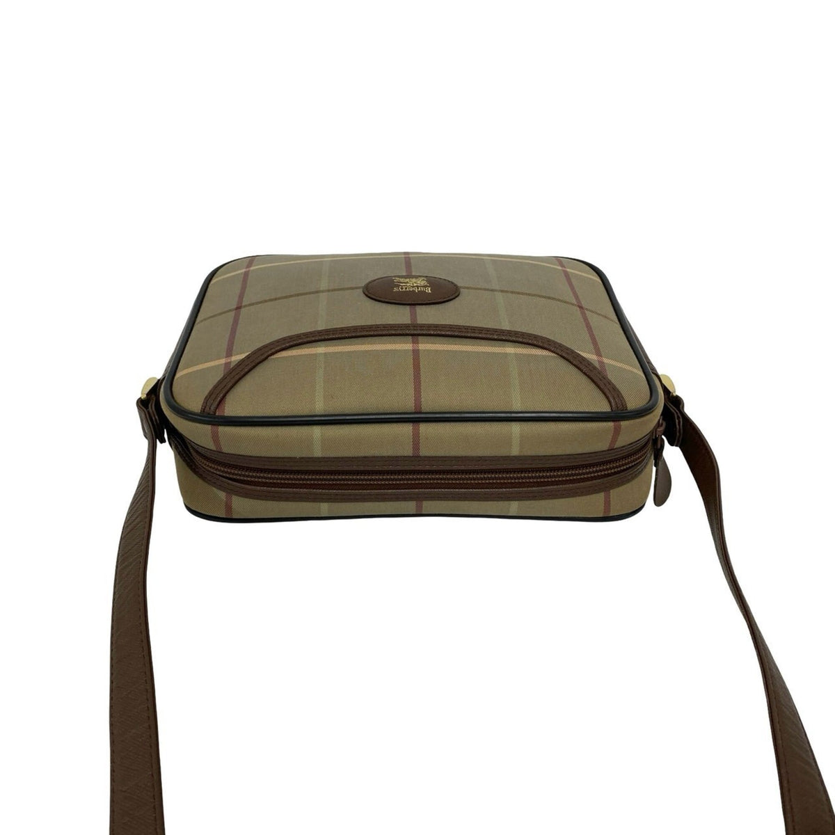 Burberry Brown Khaki Canvas Leather Pochette Shoulder Bag (Pre-Owned)