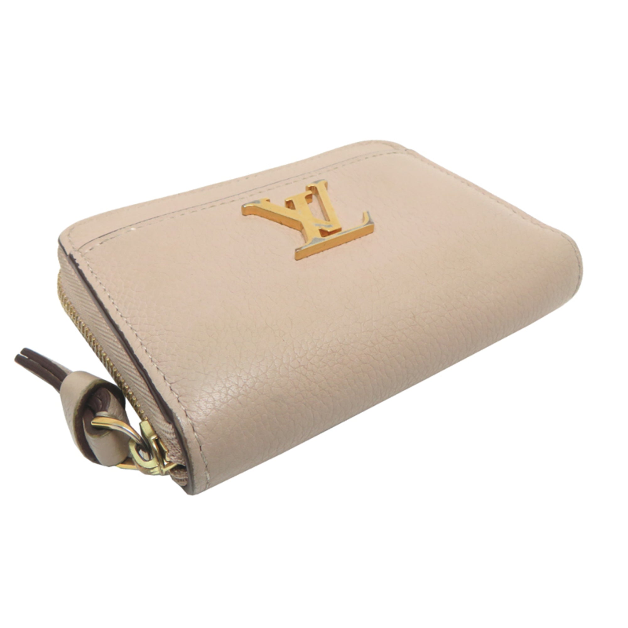 Louis Vuitton Beige Leather Coin Purse/Coin Case (Pre-Owned)