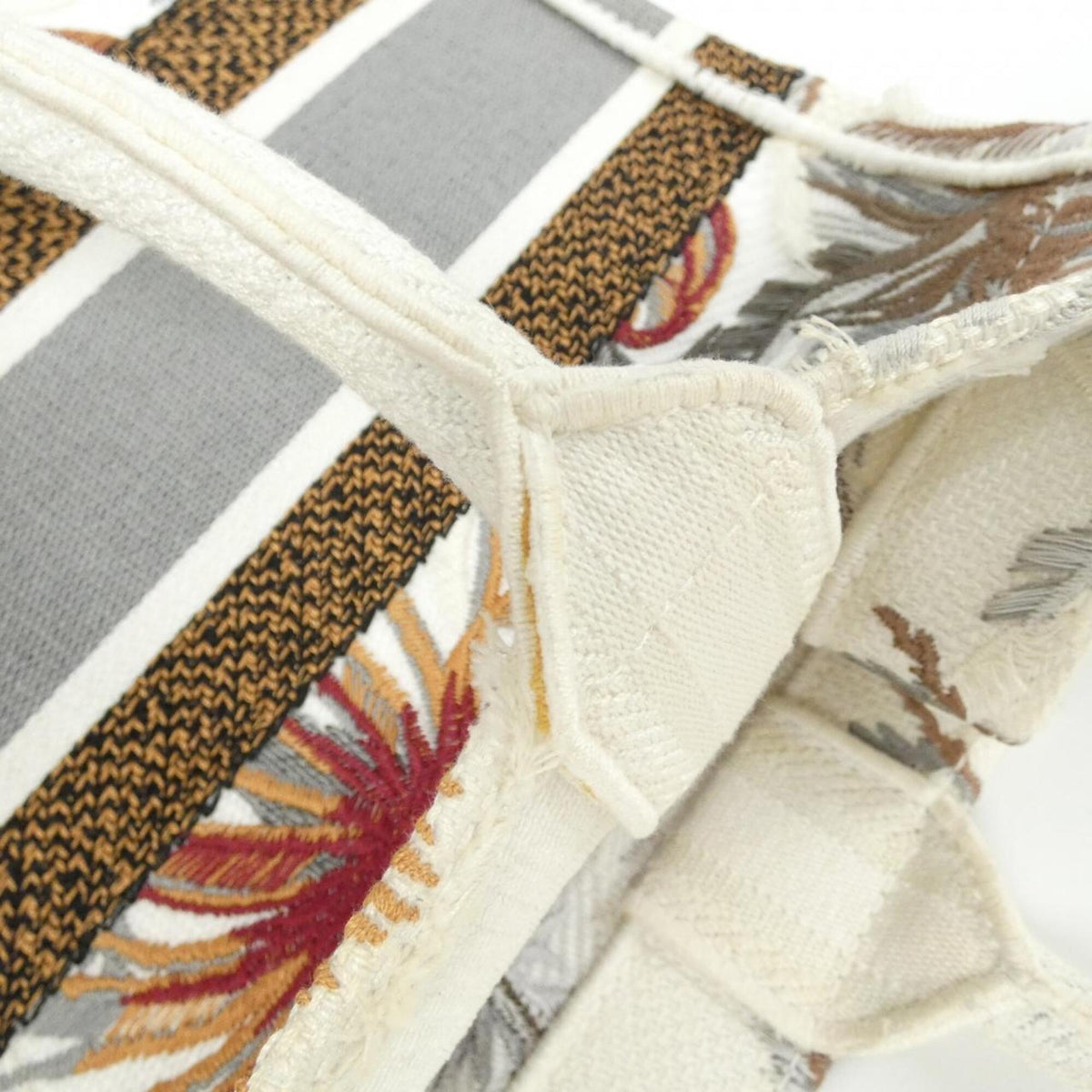 Christian Dior Multi-Color White Canvas Handbag (Pre-Owned)