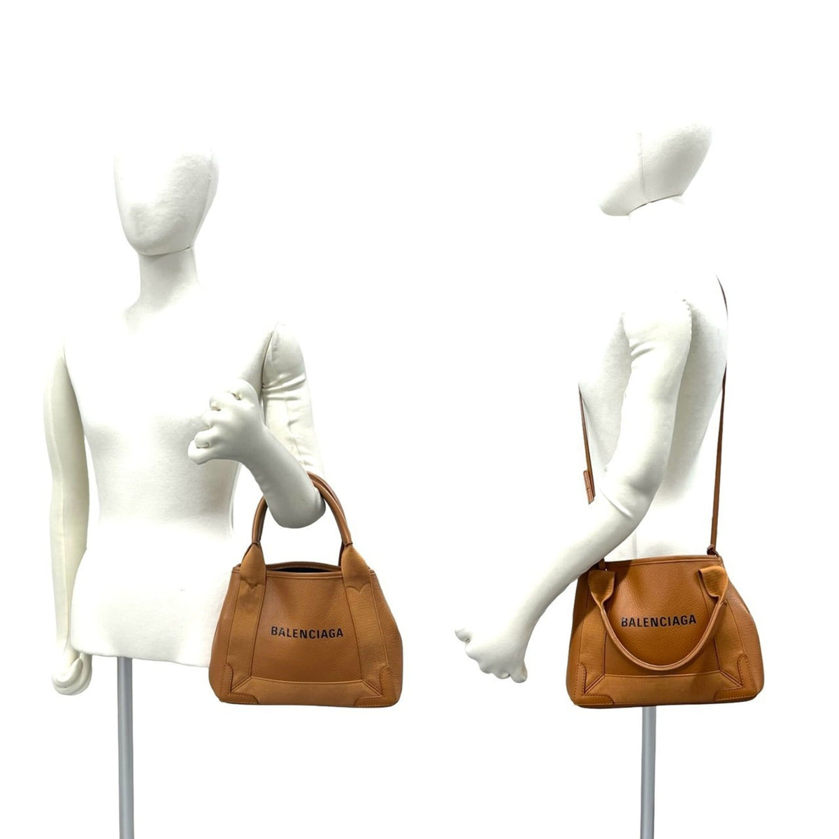 Balenciaga Brown Leather Handbag Pouch Shoulder Bag (Pre-Owned)
