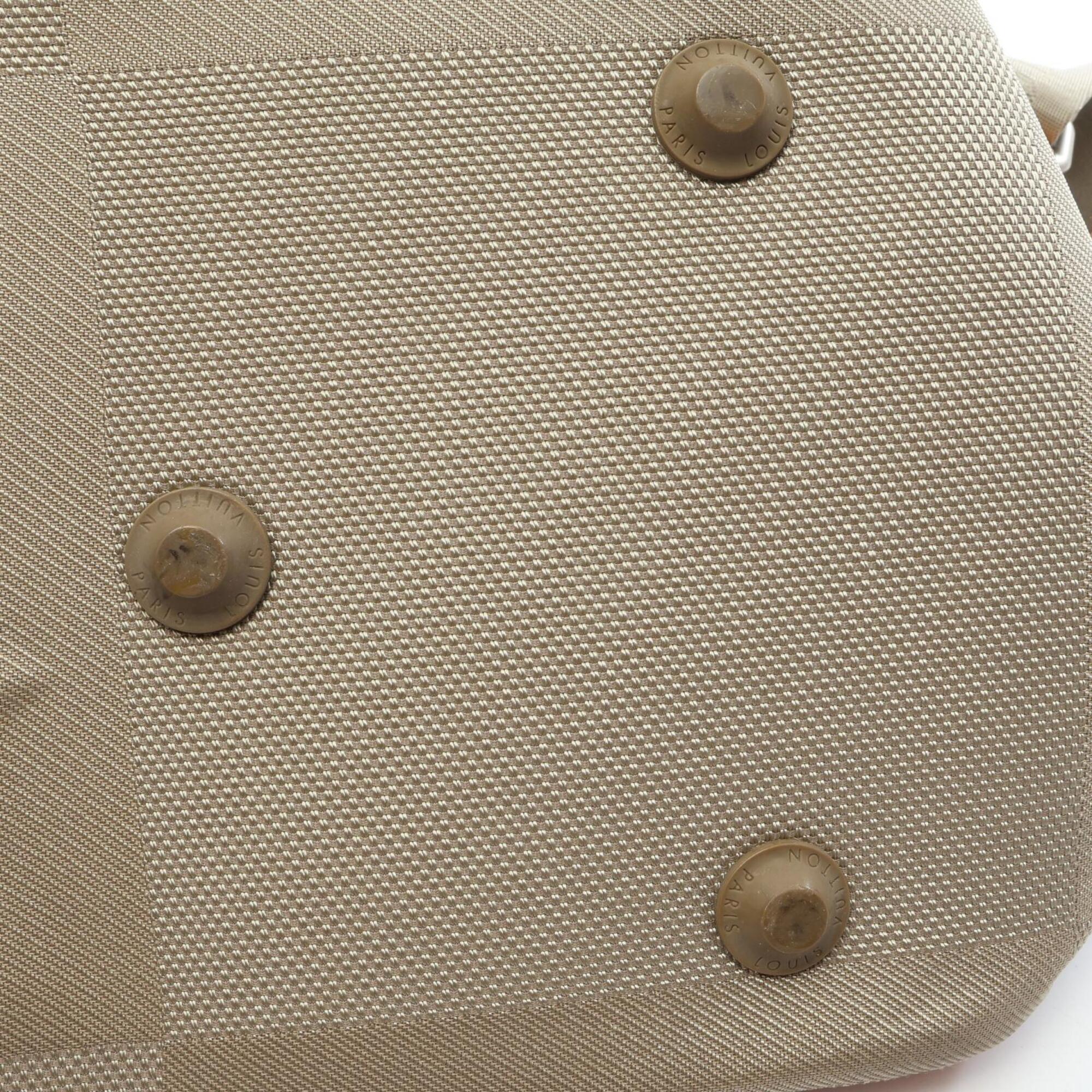 Louis Vuitton Beige Brown Sable Damier Geant Leather Nylon Canvas Boston Bag Handbag (Pre-Owned)