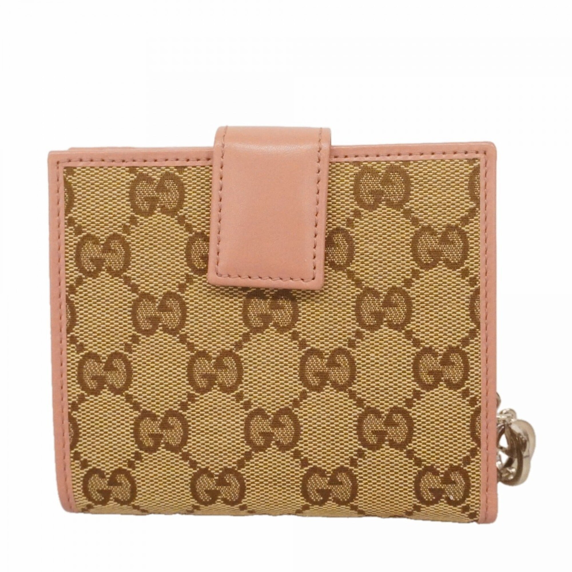 Gucci Brown Pink Canvas Wallet (Bi-Fold) (Pre-Owned)