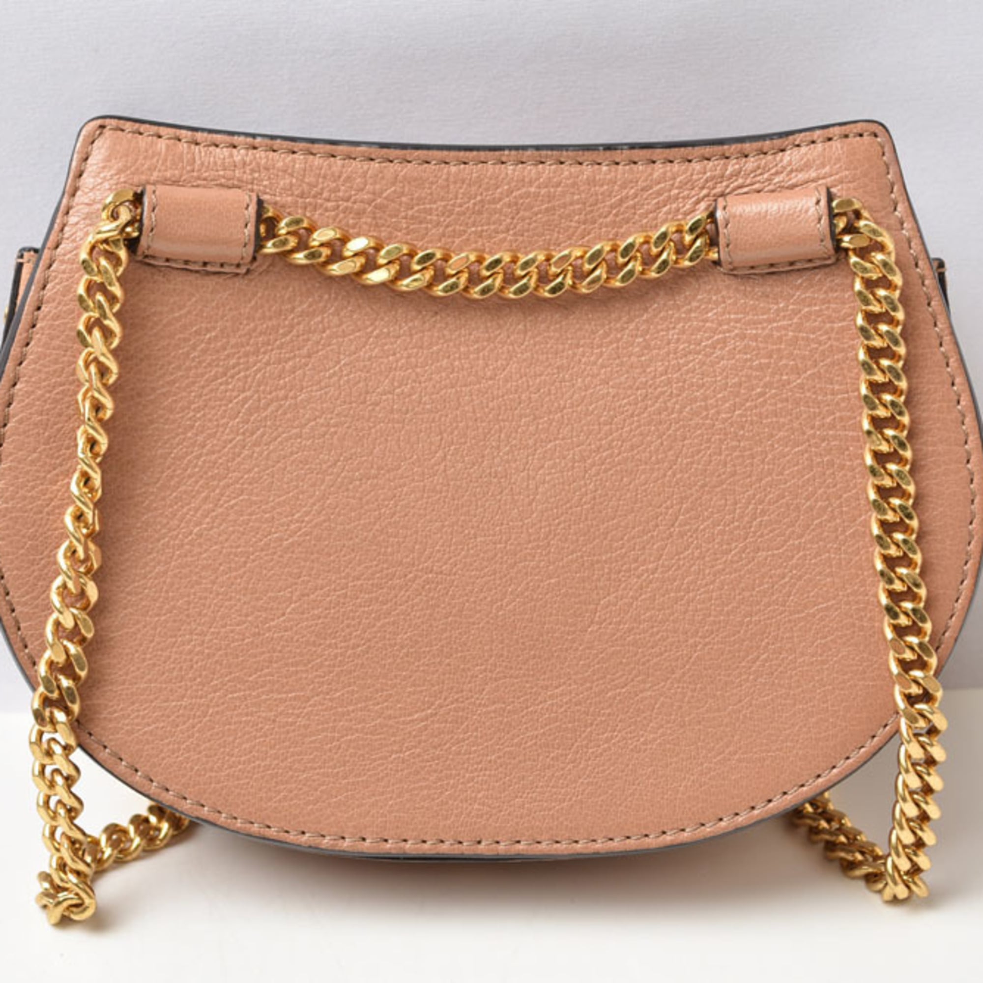 Chloé Pink Beige Leather Handbag Shoulder Bag (Pre-Owned)