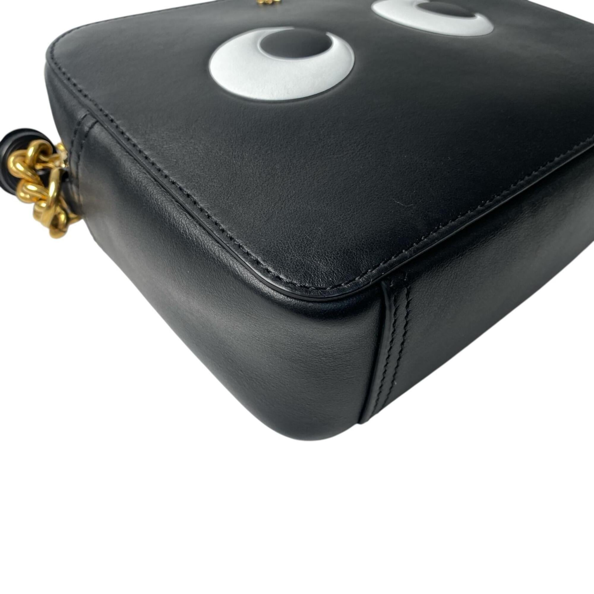 Anya Hindmarch Black Leather Shoulder Bag (Pre-Owned)