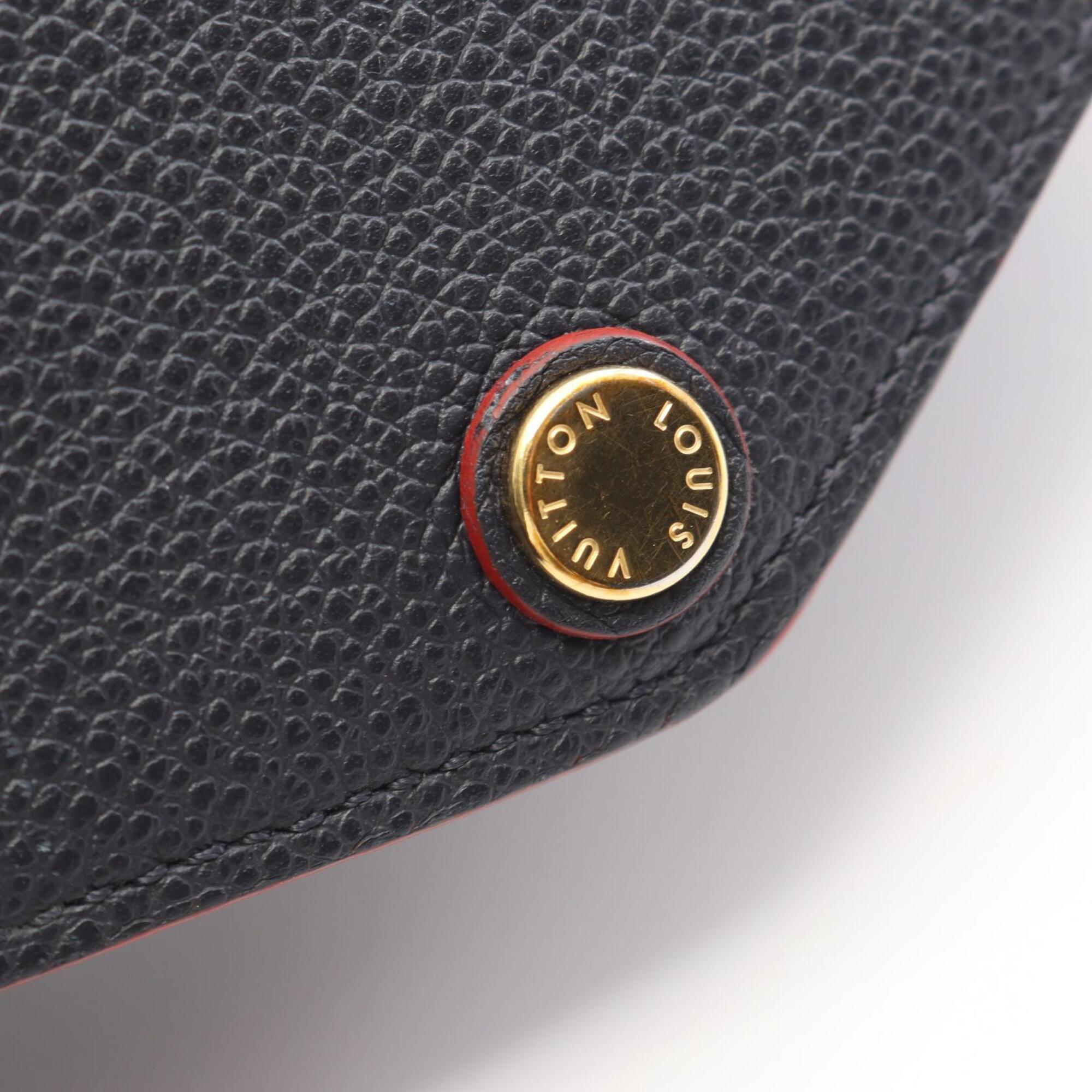 Louis Vuitton Marine Rouge Navy Monogram Empreinte Leather Long Wallet (Bi-Fold) (Pre-Owned)