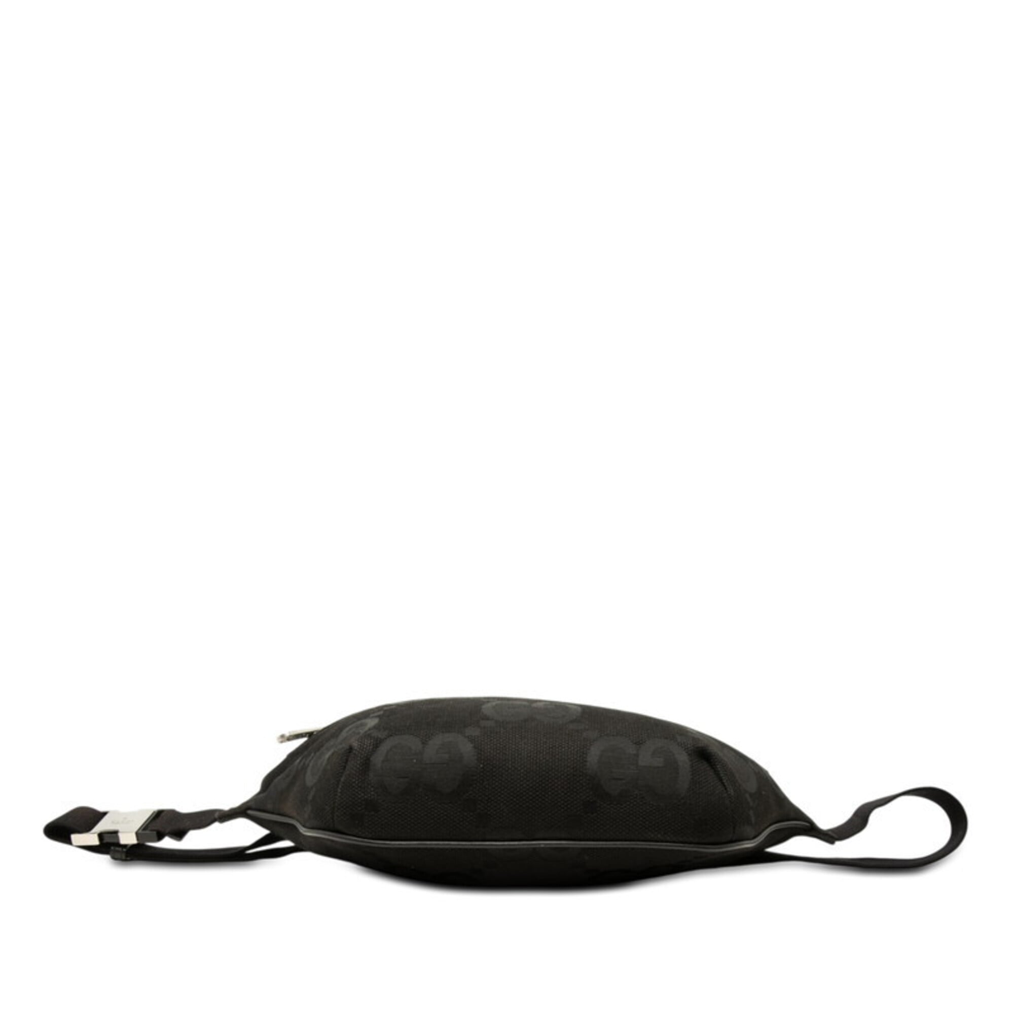 Gucci Black Canvas Leather Fanny Pack Sling Bag (Pre-Owned)