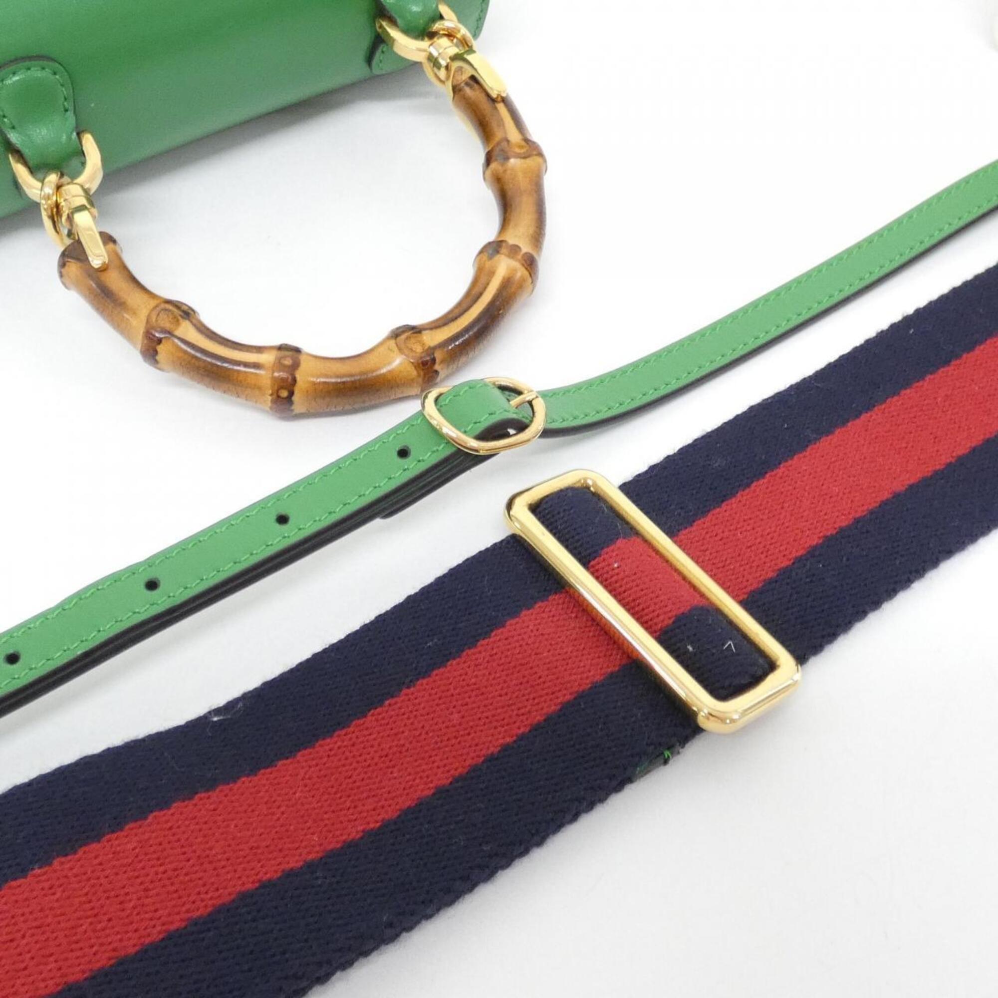 Gucci Green Leather Handbag (Pre-Owned)