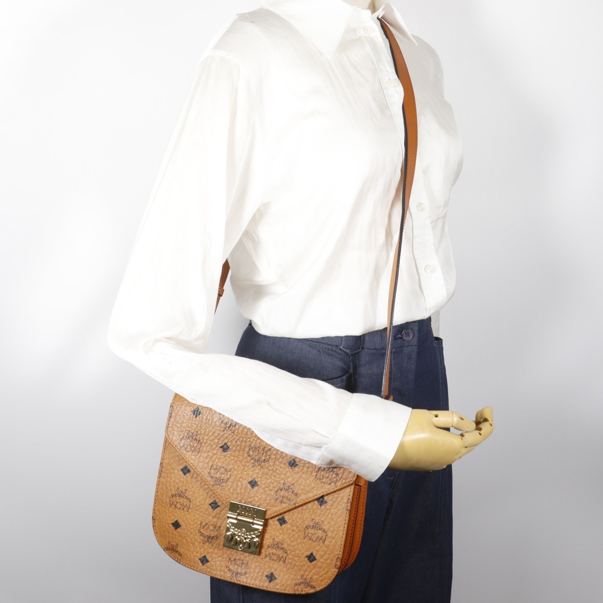 Mcm Brown Pvc Shoulder Bag (Pre-Owned)