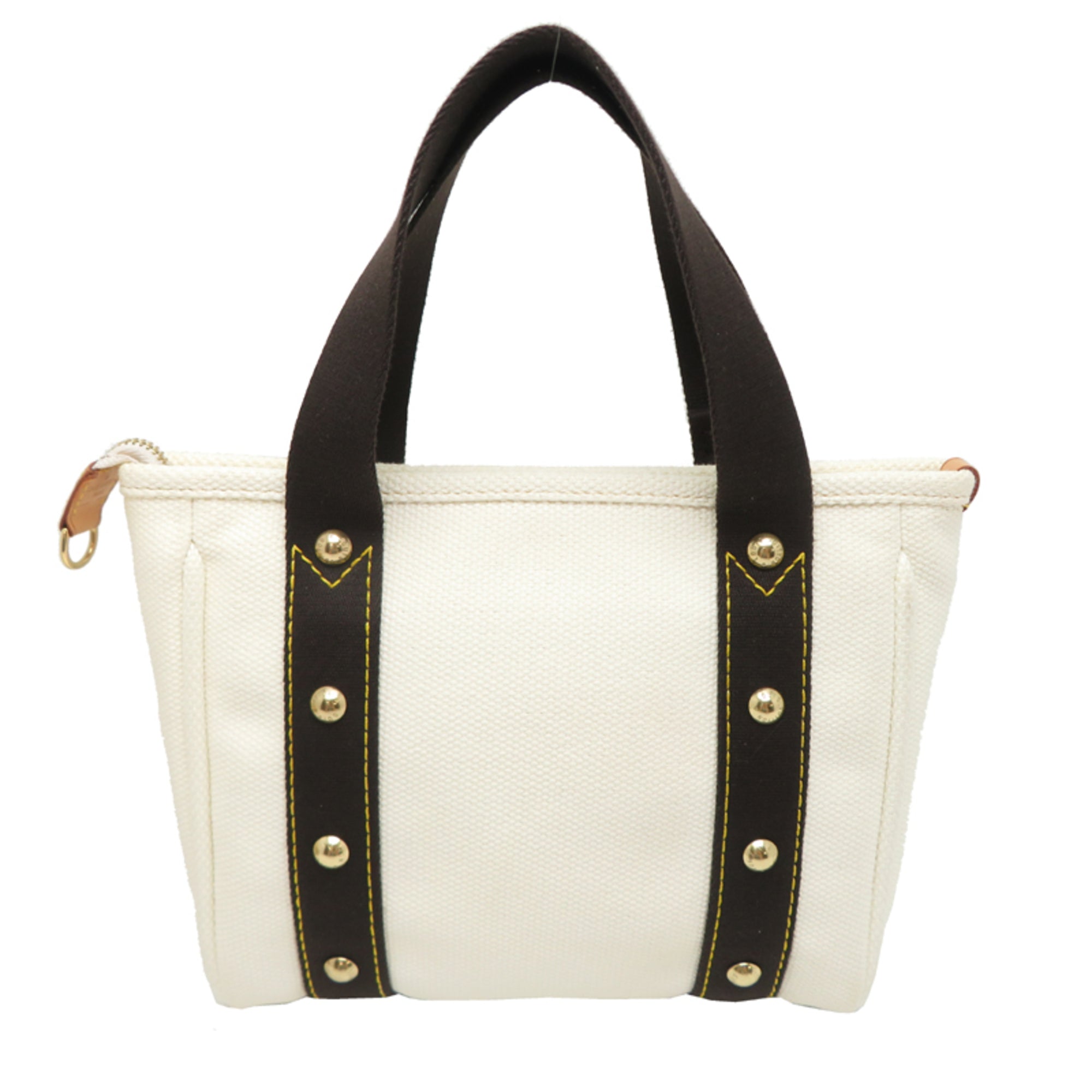 Louis Vuitton Brown White Canvas Handbag (Pre-Owned)