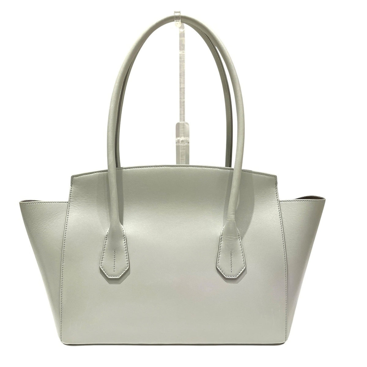 Bally Gray Leather Handbag (Pre-Owned)