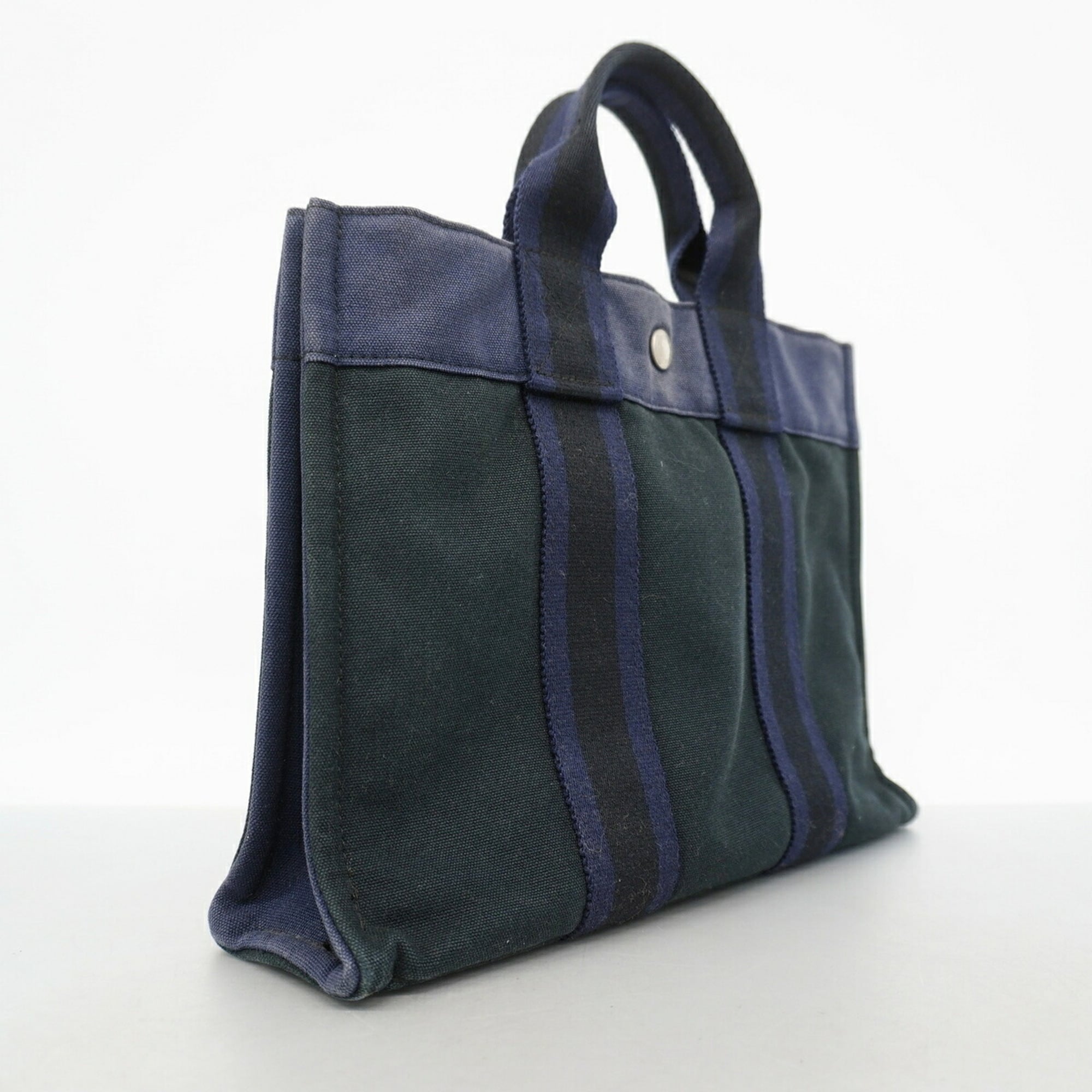 Hermes Black Canvas Tote Bag (Pre-Owned)