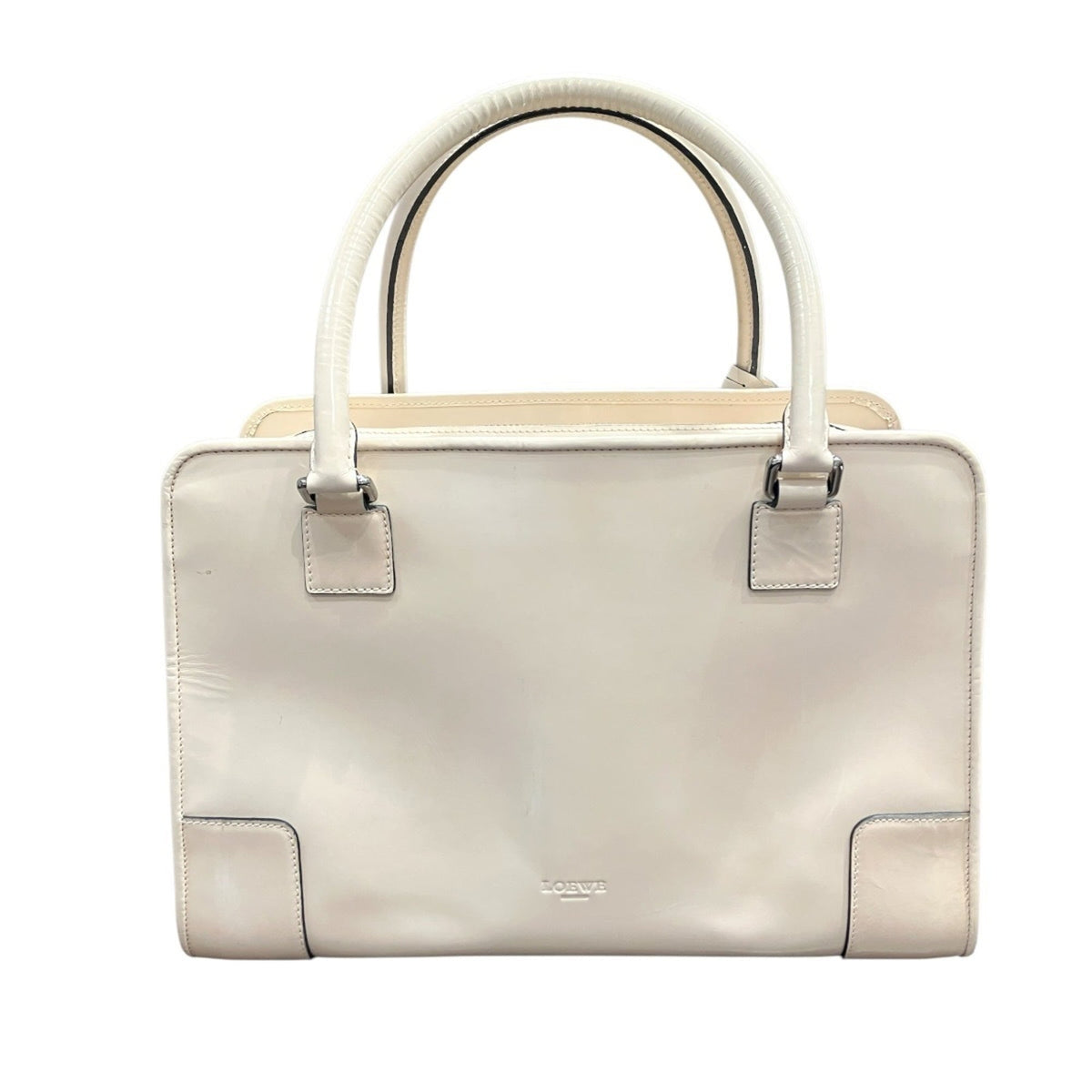Loewe White Leather Handbag (Pre-Owned)