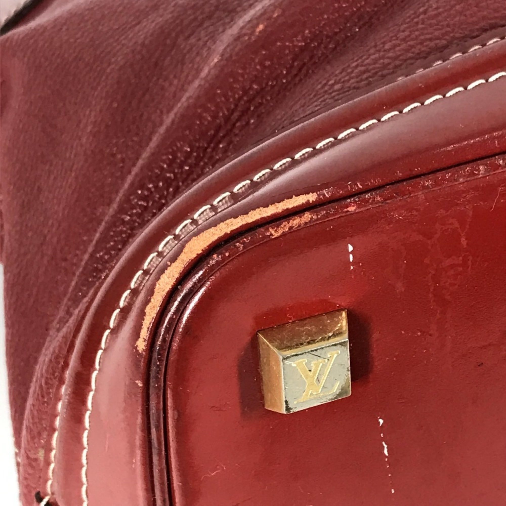 Louis Vuitton Red Color Tanami Suhali Leather Handbag Tote Bag (Pre-Owned)