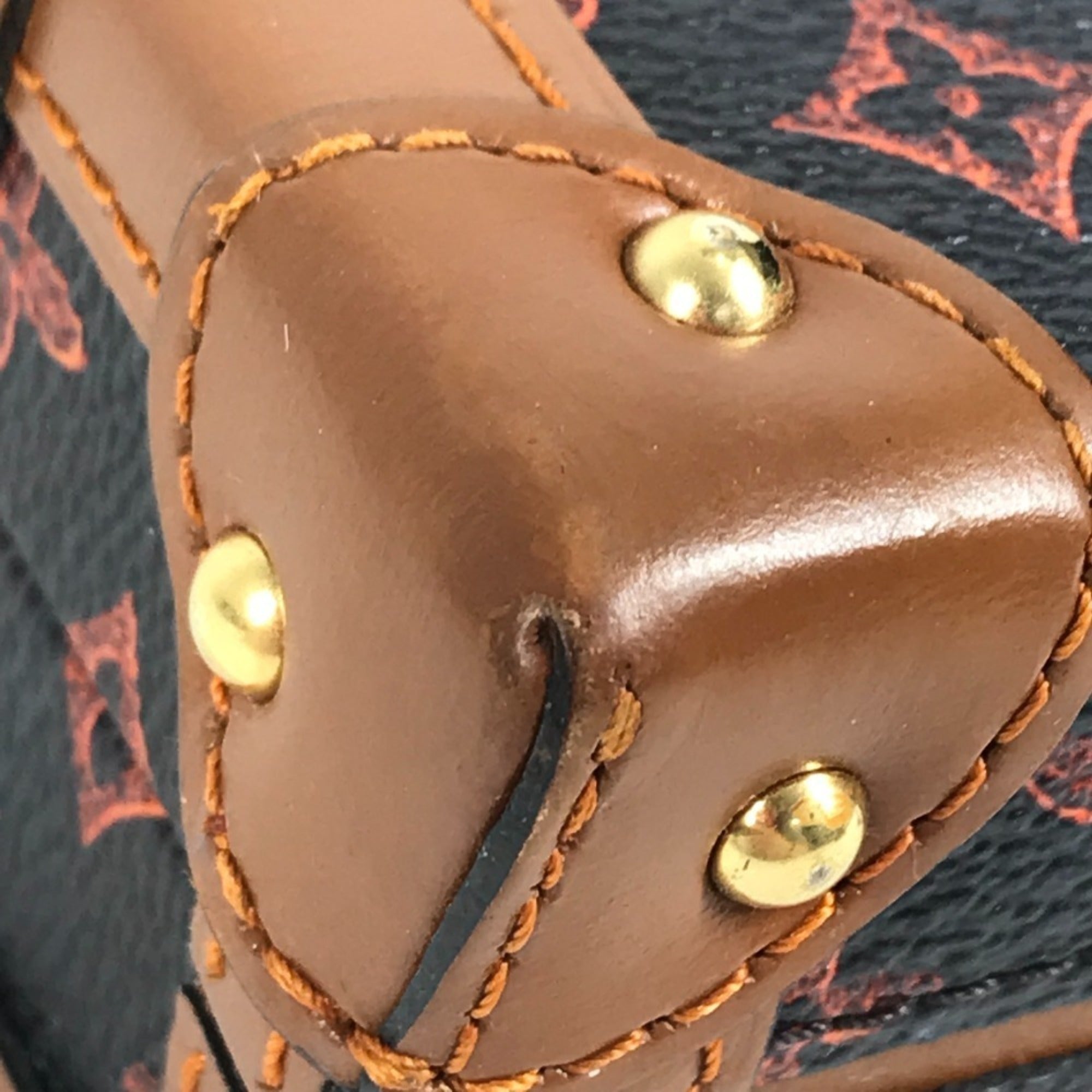 Louis Vuitton Brown Red Color Monogram Canvas Clutch Bag Shoulder Bag (Pre-Owned)