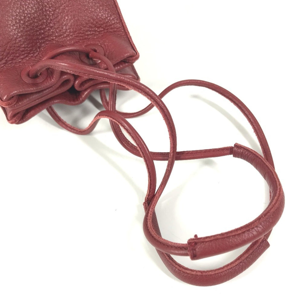 Bottega Veneta Red Color Leather Handbag (Pre-Owned)