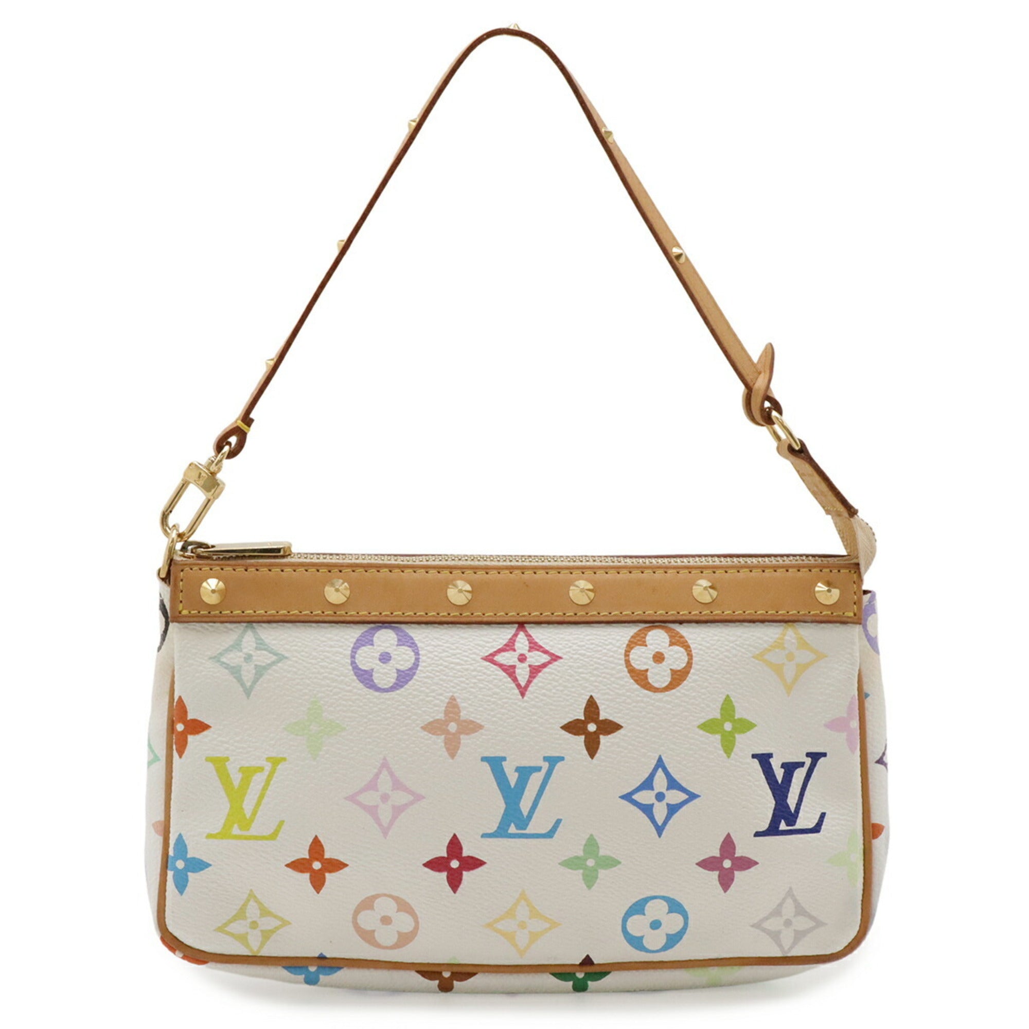 Louis Vuitton Blanc Monogram Multi-Color White Monogram Multicolore Handbag Pochette Pouch (Pre-Owned)
