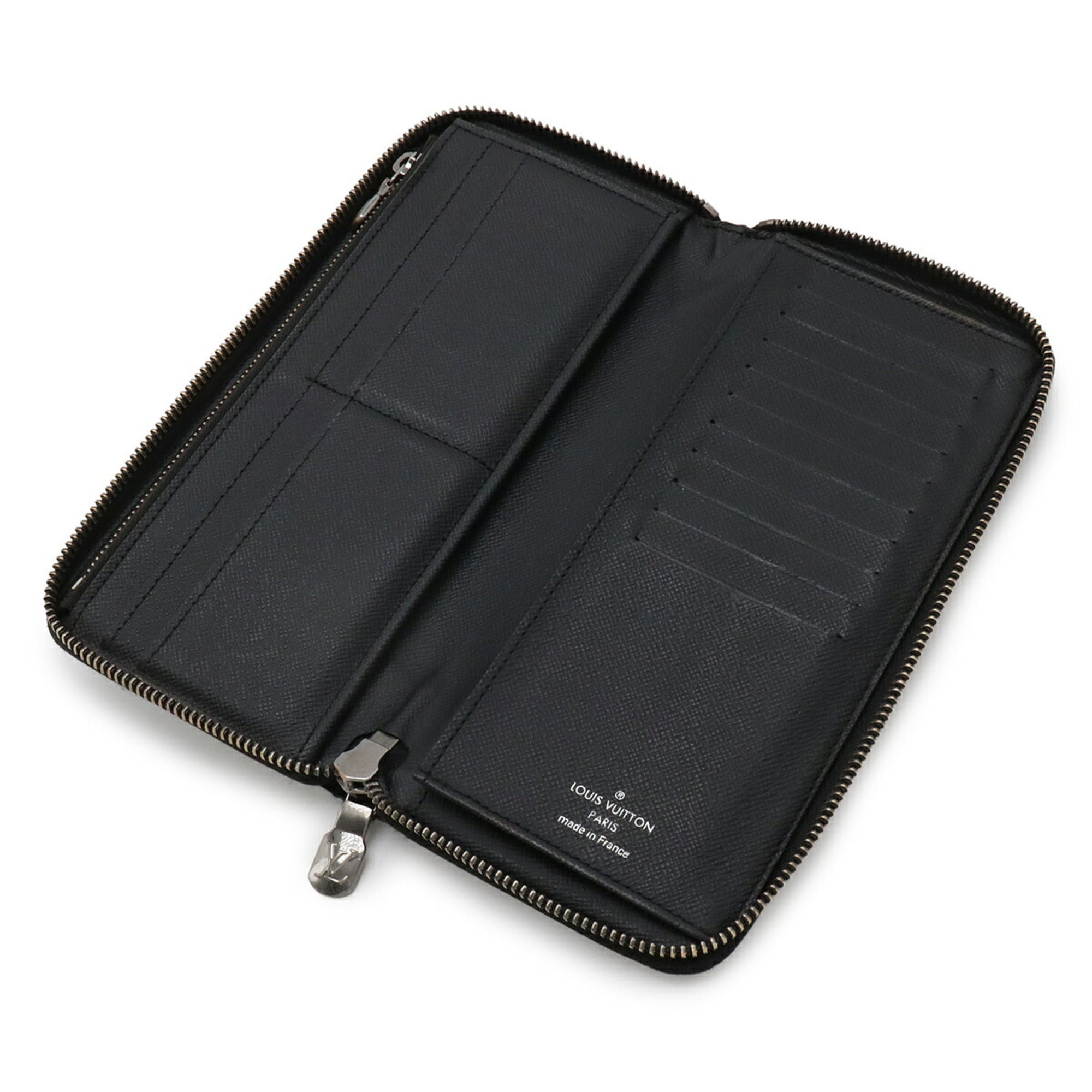 Louis Vuitton Black Gray Monogram Eclipse Monogram Eclipse Long Wallet (Bi-Fold) (Pre-Owned)