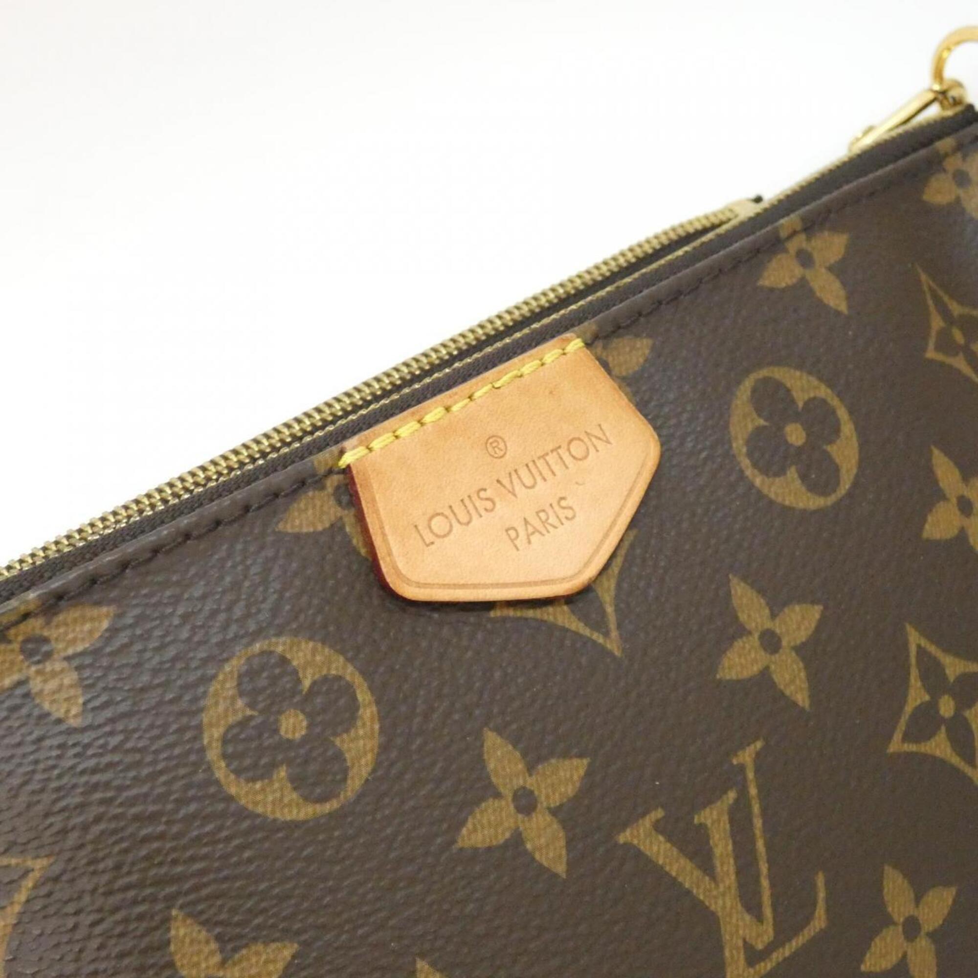 Louis Vuitton Khaki Marron Coated Canvas Pochette Pouch Shoulder Bag (Pre-Owned)