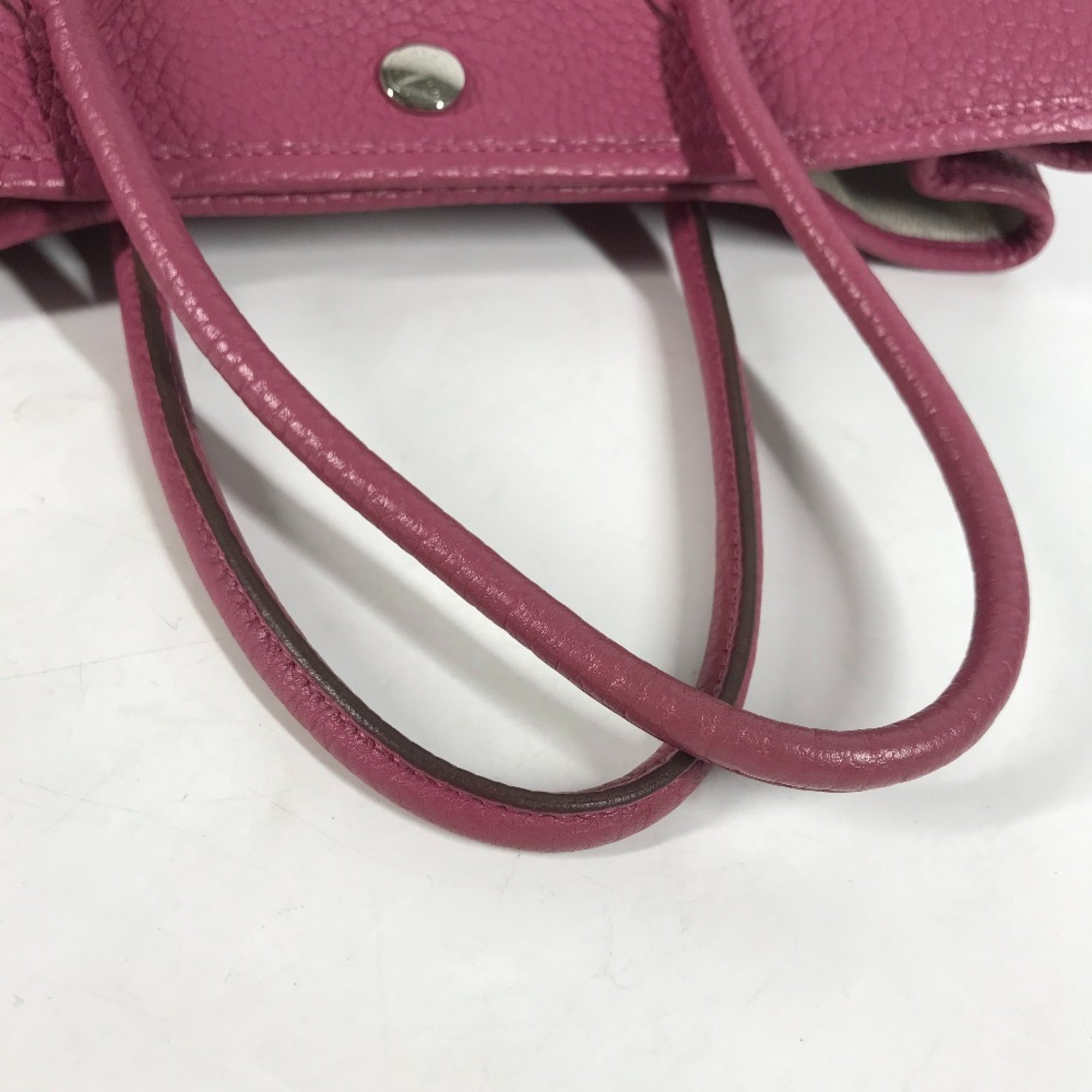 Hermes Garden Purple Tosca Negonda Leather Handbag Tote Bag (Pre-Owned)