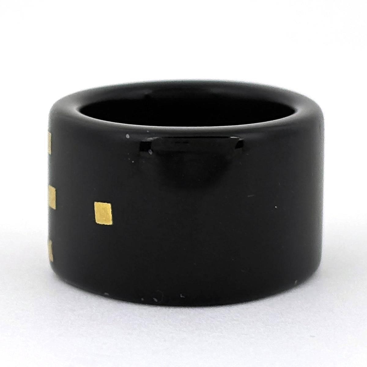 Chanel Black Plastic Band Ring (Pre-Owned)