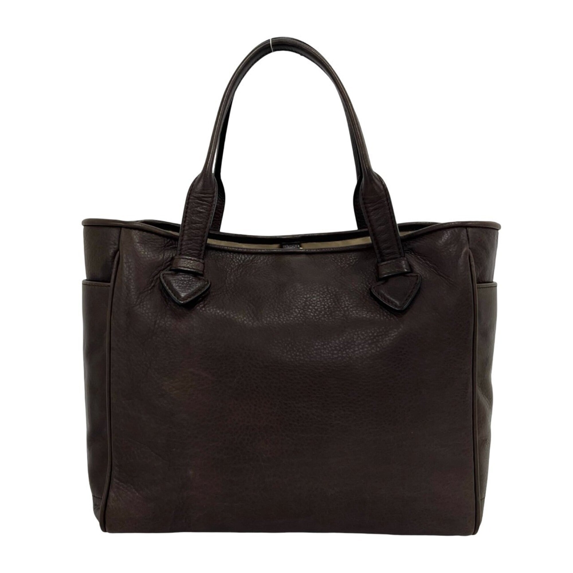 Loewe Brown Leather Handbag Shoulder Bag Tote Bag (Pre-Owned)